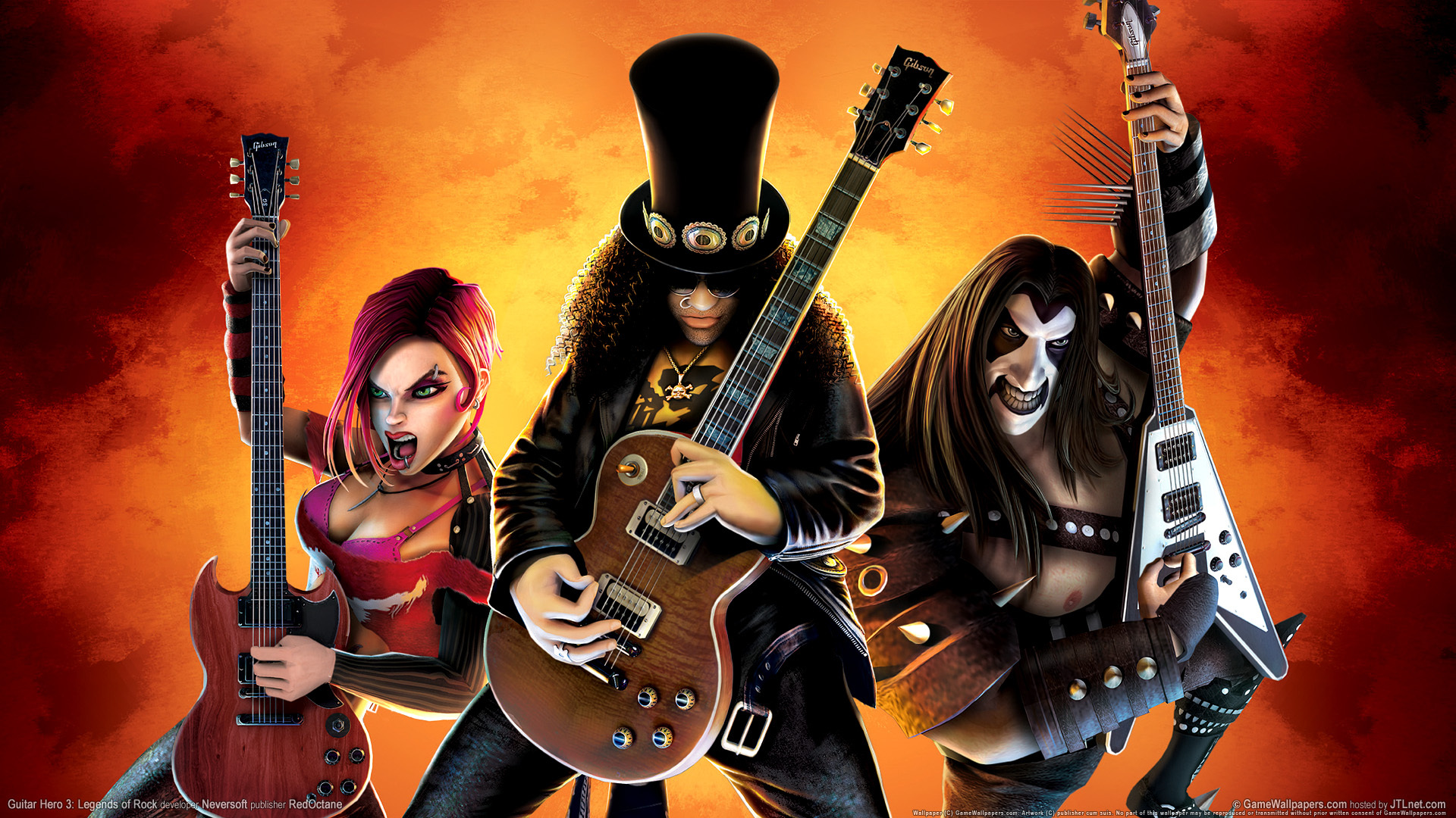 Wallpaper the game, guitar, guitar hero, guitar hero 3, rockers for mobile  and desktop, section игры, resolution 1920x1080 - download