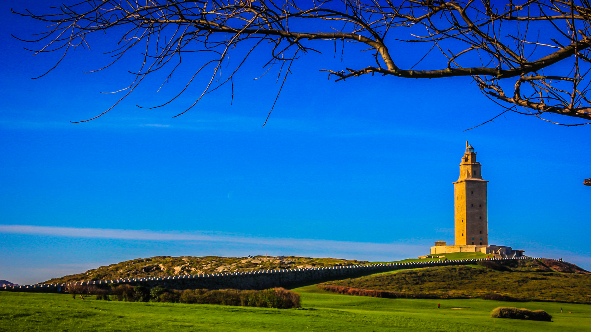 Download wallpaper Spain, the Roman lighthouse, the tower of Hercules ...