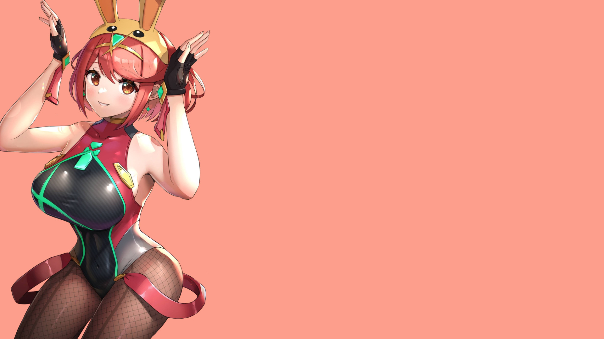 Download wallpaper girl, sexy, Anime, boobs, Pikachu, oppai, Pyra,  hairband, section seinen in resolution 1920x1080