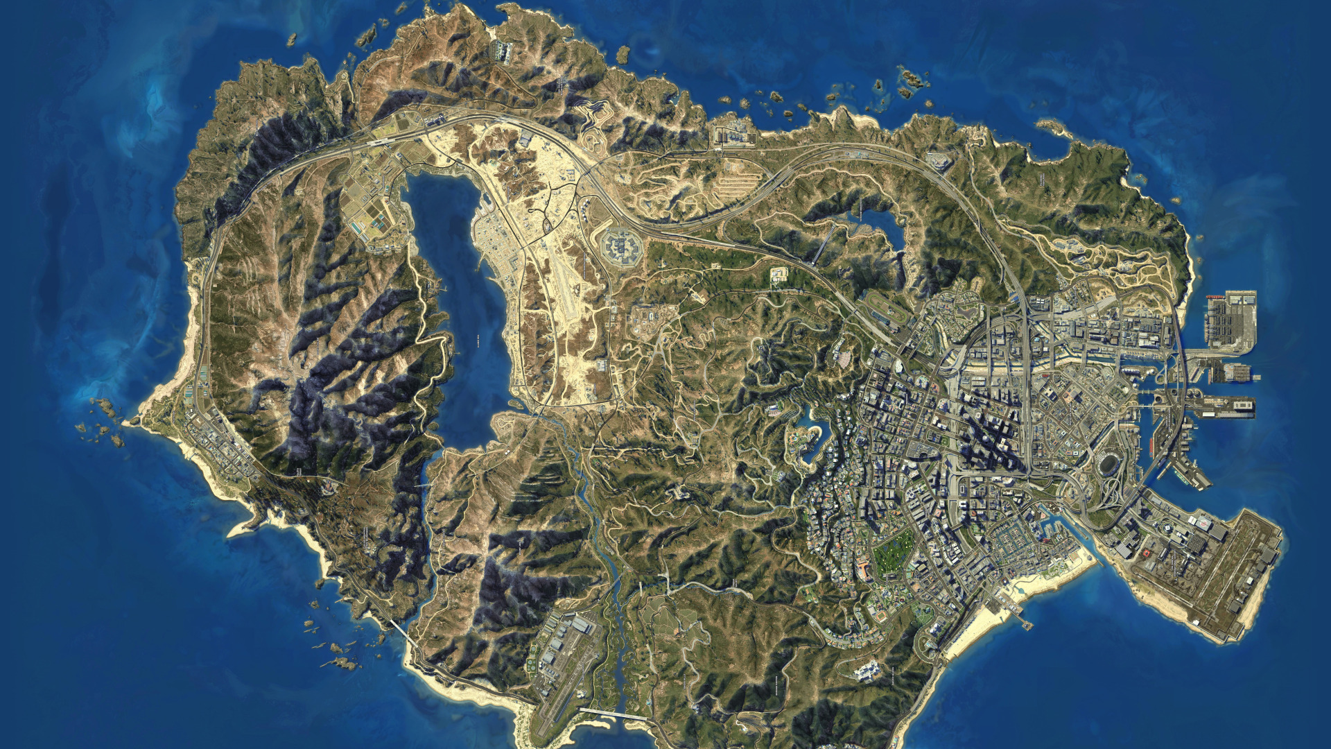 Download wallpaper Game, Map, GTA 5, section games in resolution 1920x1080