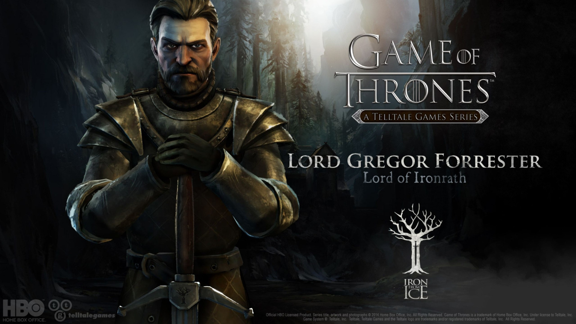 Download wallpaper Game of Thrones, Game of thrones, Lord Gregor Forrester, telltale  games, section games in resolution 1920x1080