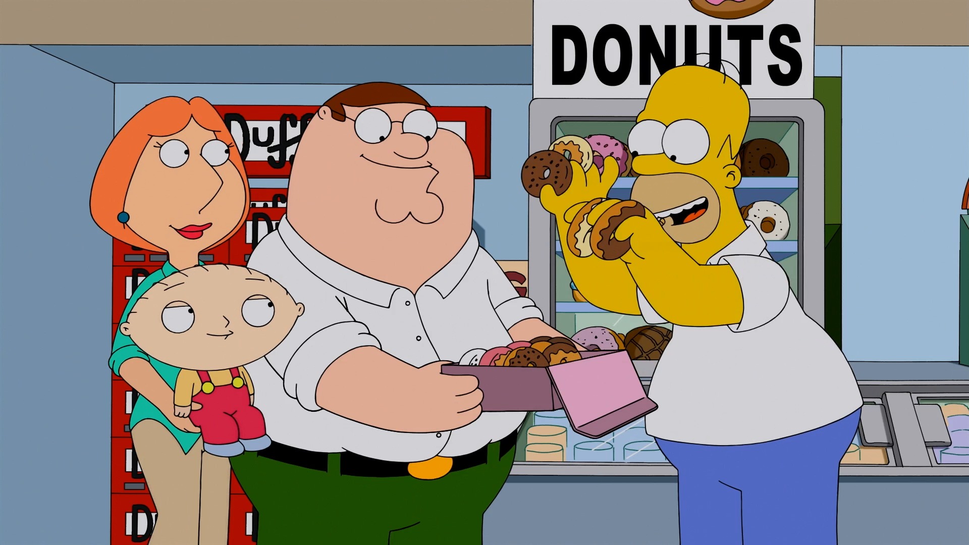 Wallpaper the simpsons, donuts, family guy for mobile and desktop, section  фильмы, resolution 1920x1080 - download