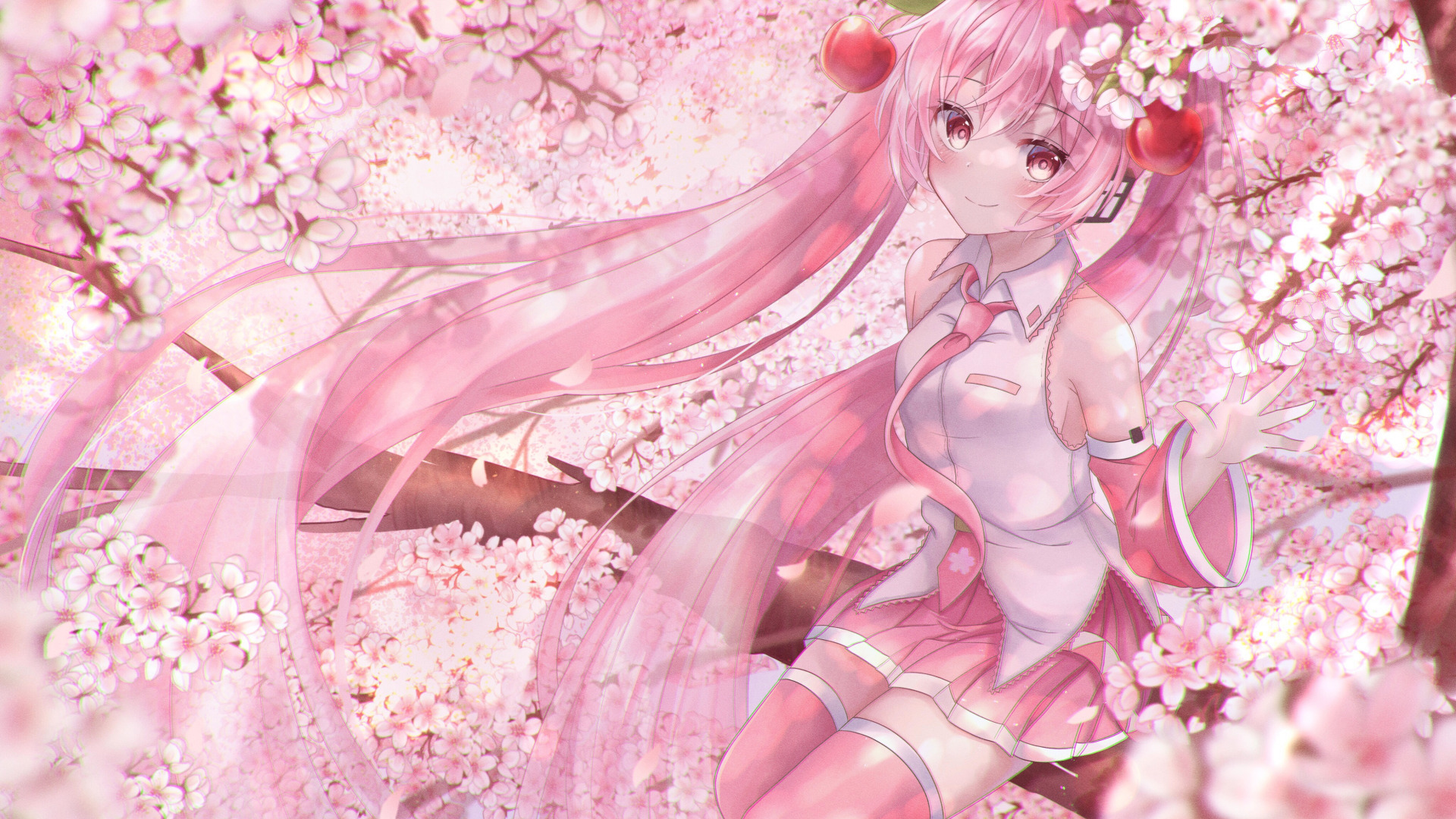 Athah Anime Vocaloid Sakura Miku 1319 inches Wall Poster Matte Finish  Paper Print  Animation  Cartoons posters in India  Buy art film  design movie music nature and educational paintingswallpapers at