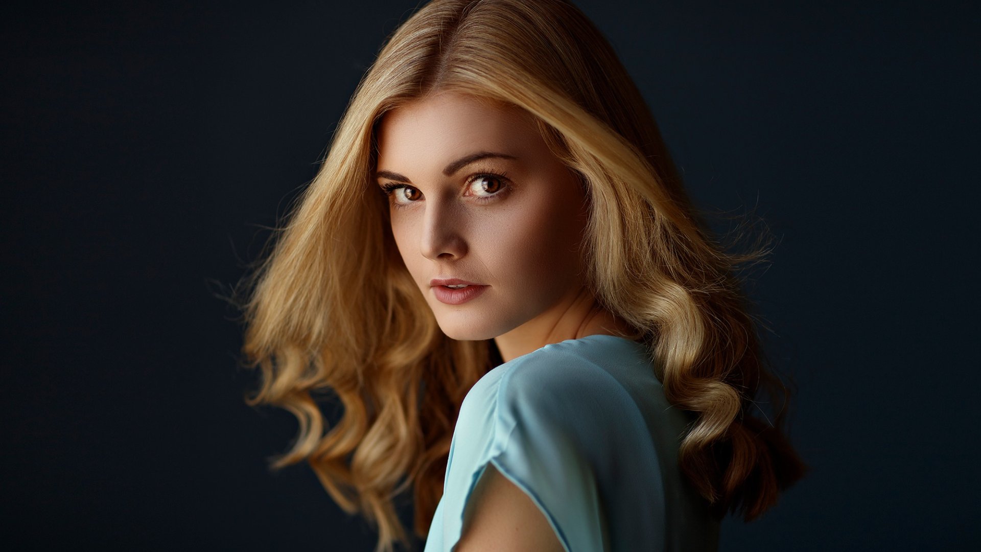 Download wallpaper look, girl, portrait, Sergey Bidun, section girls in ...