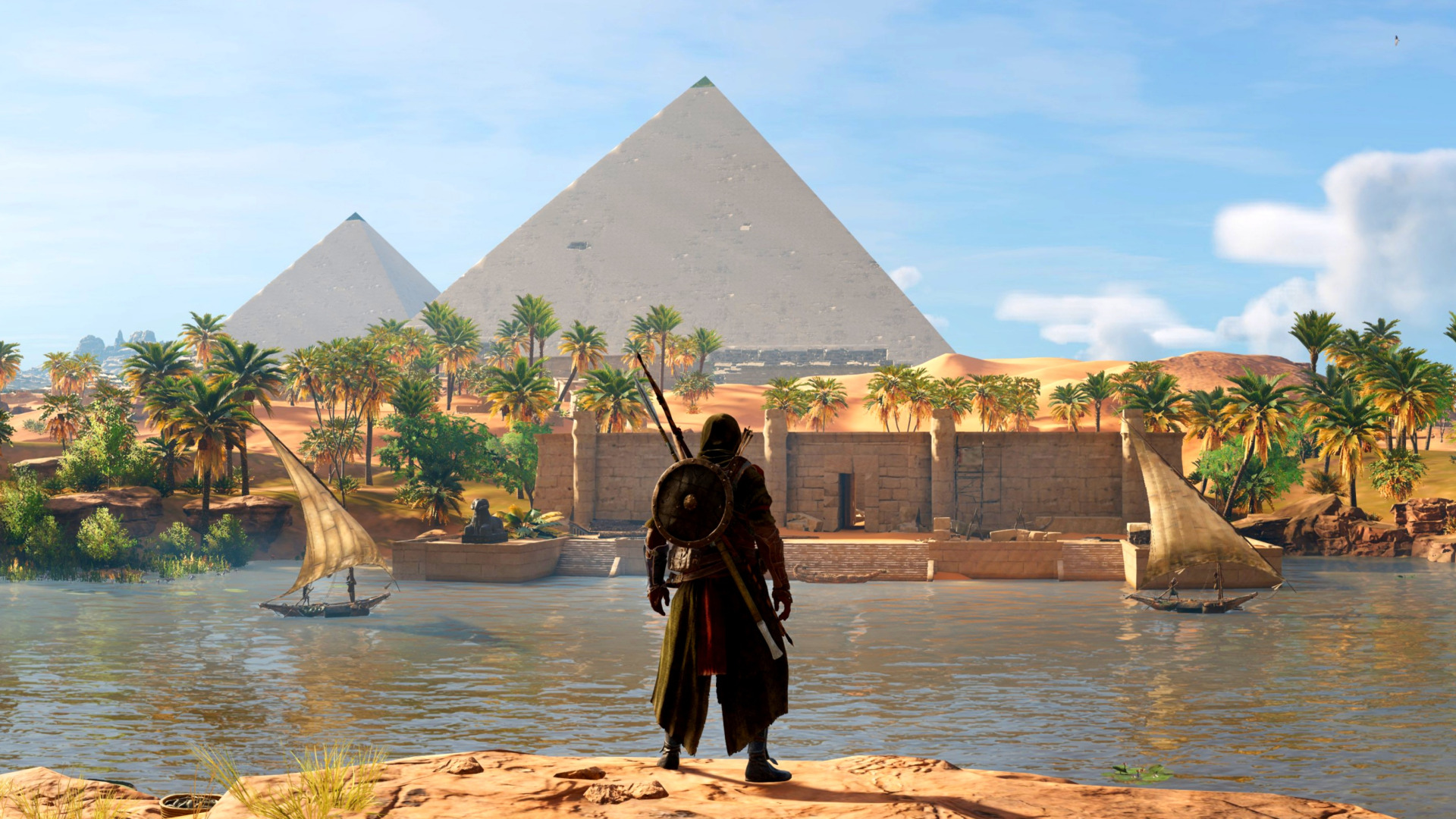 Download Wallpaper River Pyramid Egypt Assassins Creed Origins Section Games In Resolution 5976