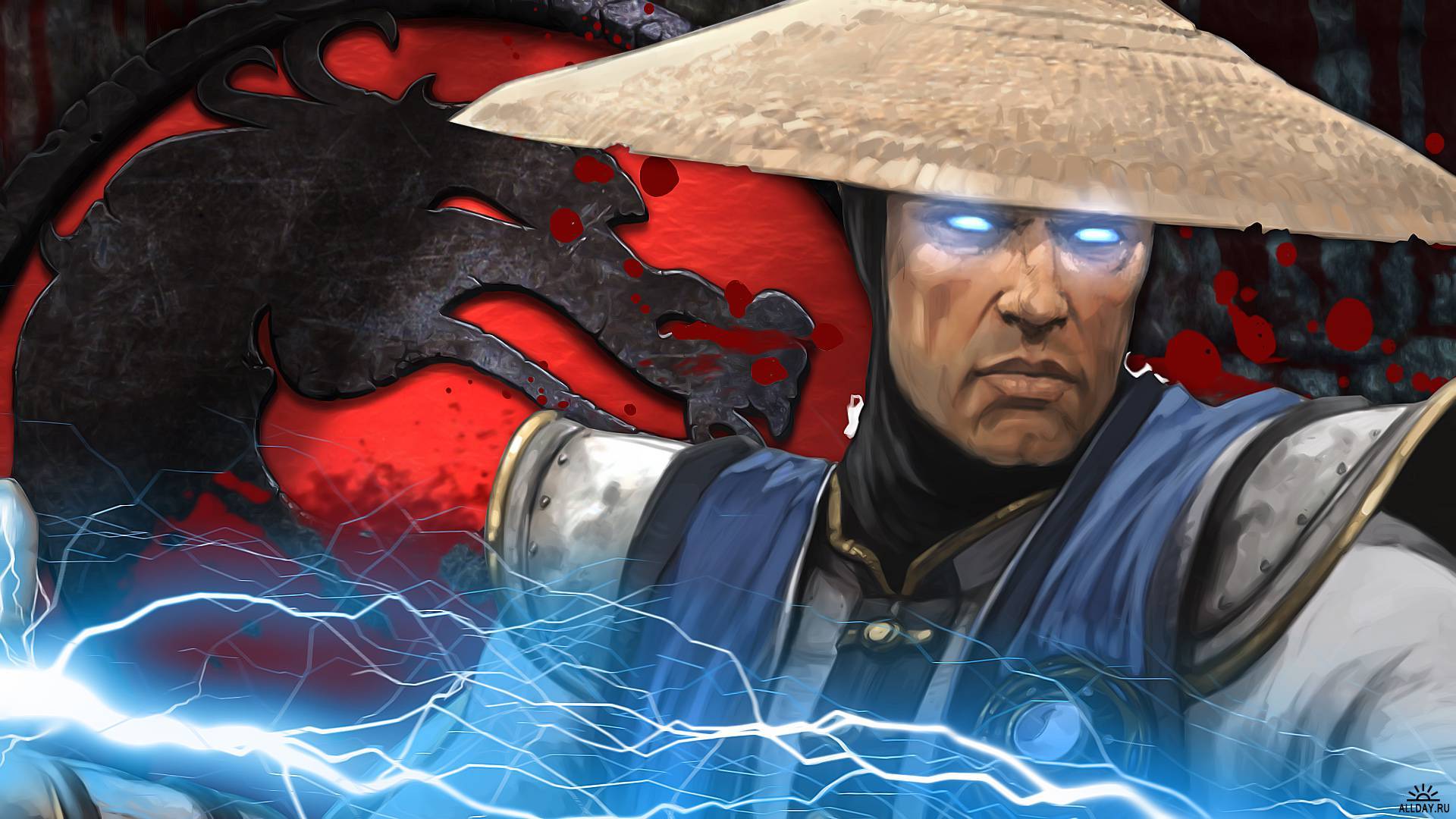 Wallpaper the game, riden, lightning., Mortal Combat for mobile 