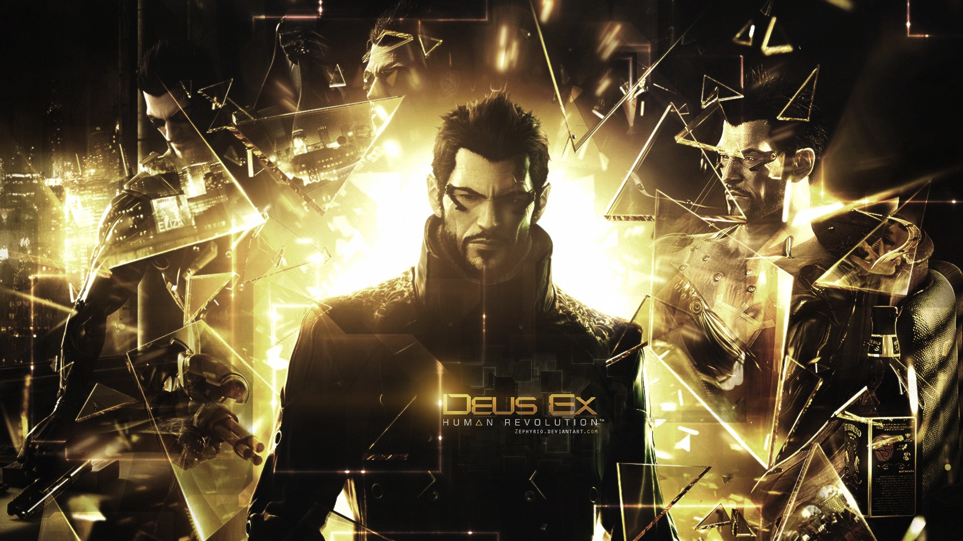 Wallpaper human revolution, deus ex, Adam Jensen, fan art for mobile and  desktop, section игры, resolution 1920x1080 - download