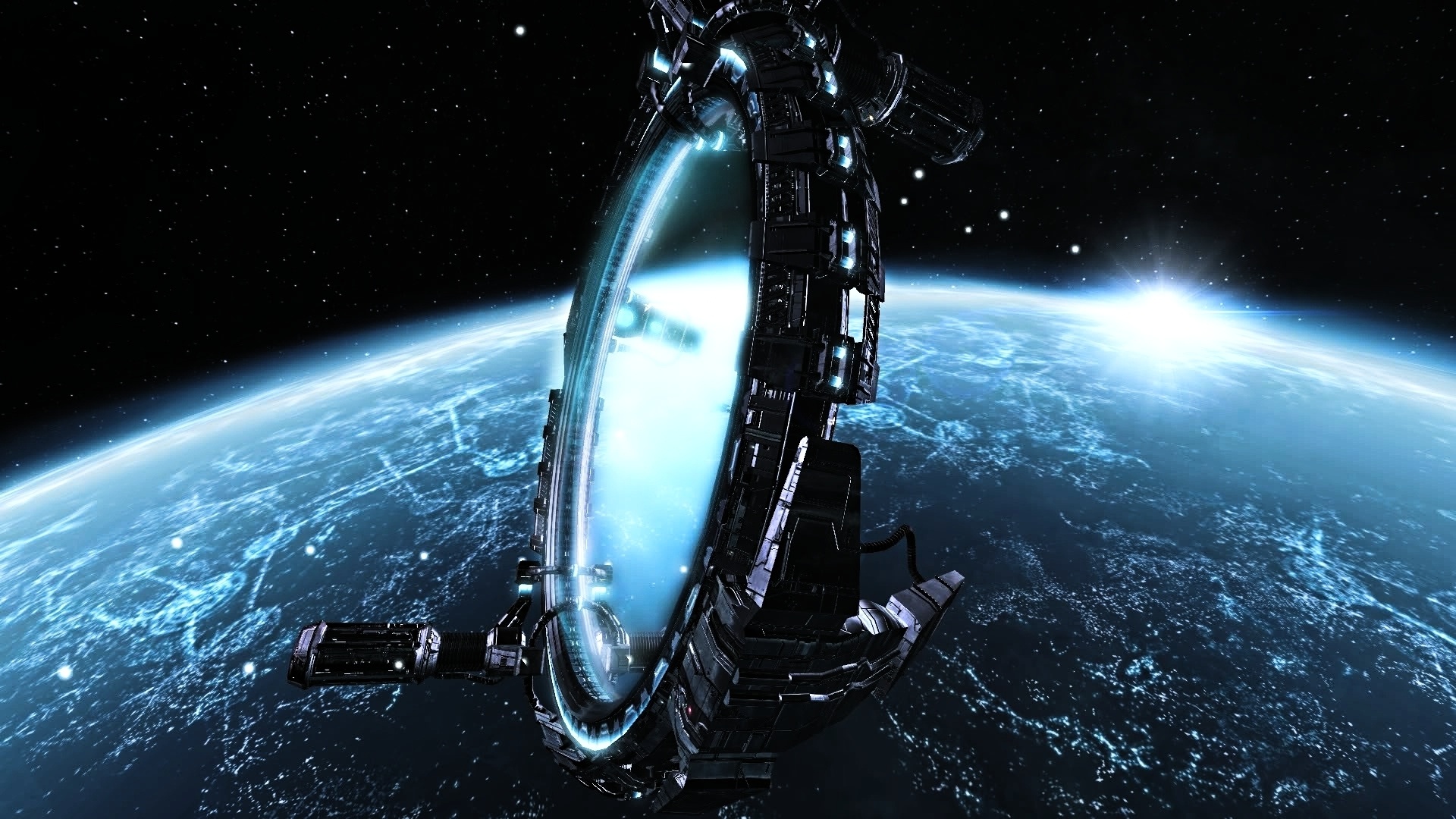 Wallpaper space, planet, the gates, X3 Terran Conflict for mobile and  desktop, section игры, resolution 1920x1080 - download