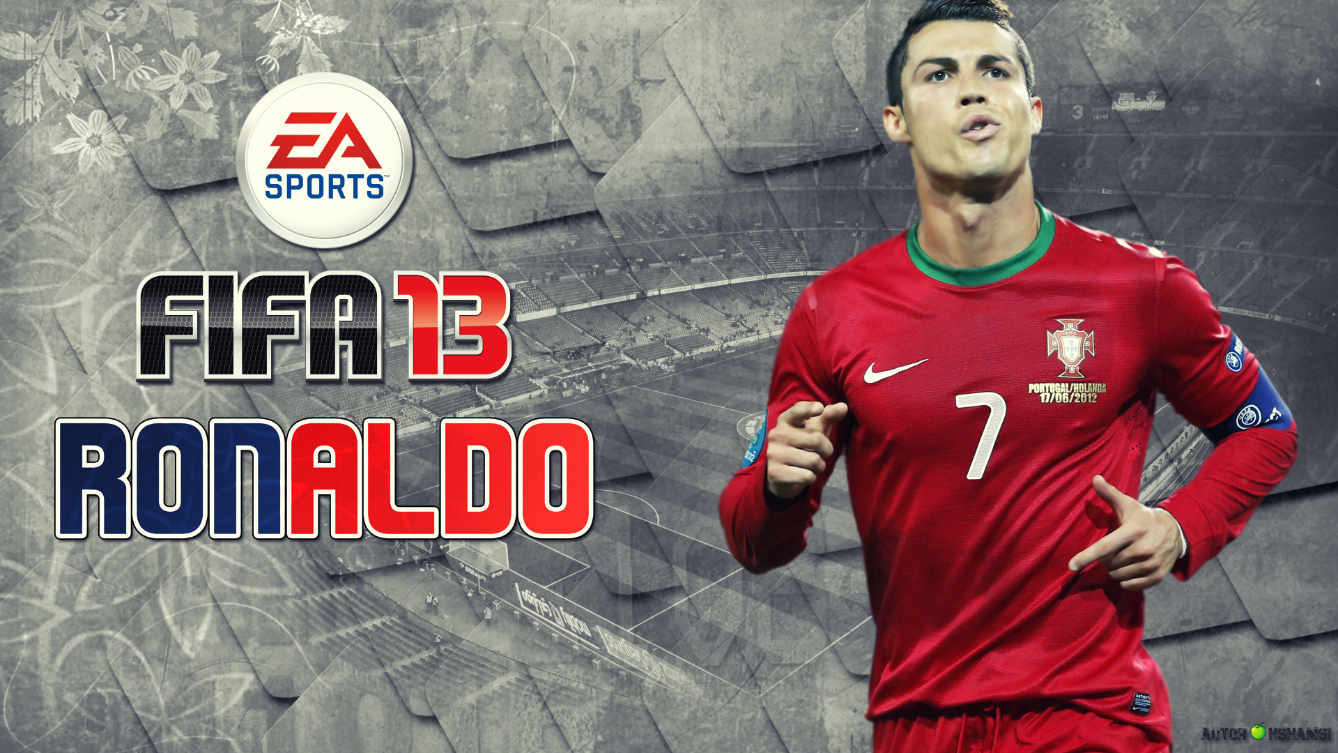 Download wallpaper the game, Cristiano Ronaldo, Portugal, FIFA 13, section  games in resolution 1920x1080