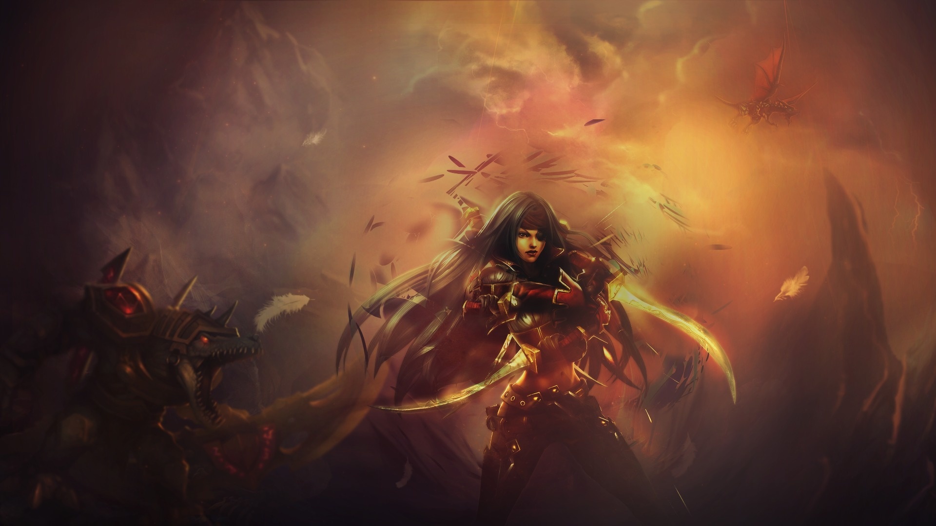 Download wallpaper girl, weapons, the game, art, League of Legends, Sivir,  Lol, Sivir, section games in resolution 1920x1080