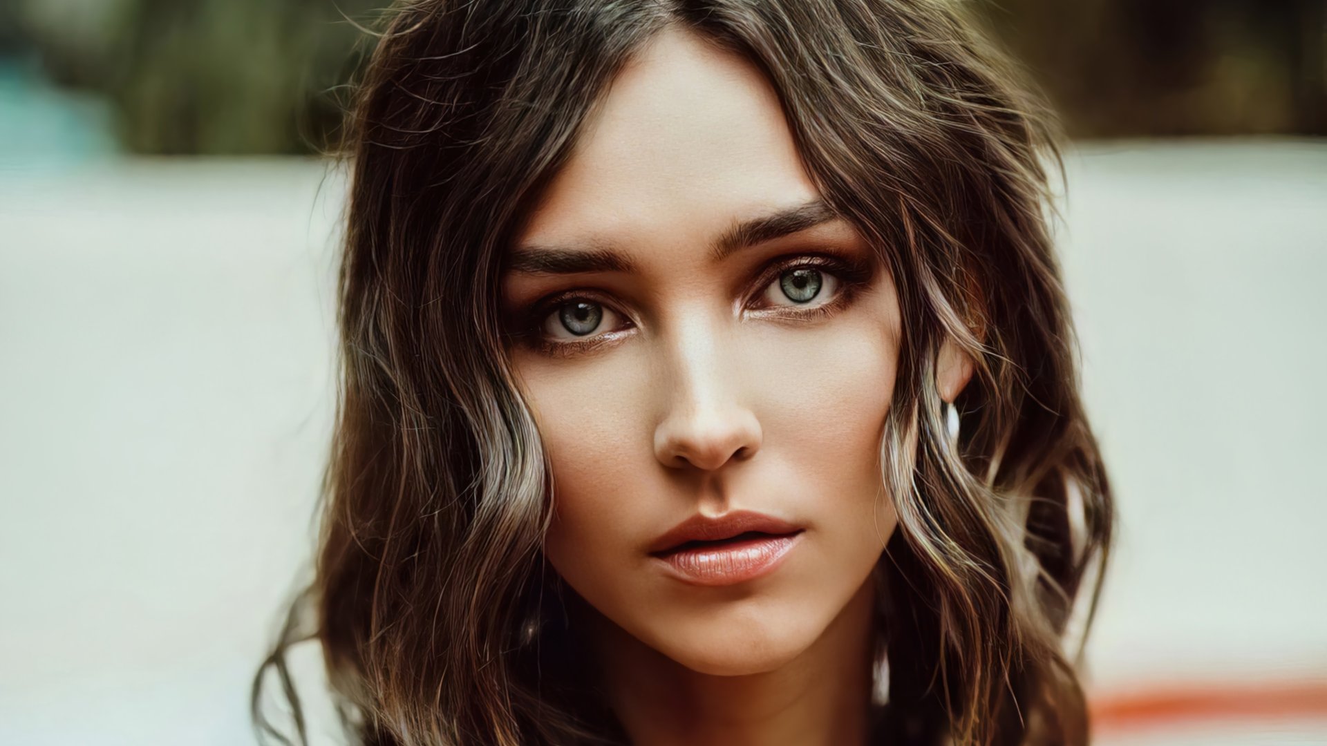 Download wallpaper look, pose, model, portrait, makeup, Rachel Cook ...