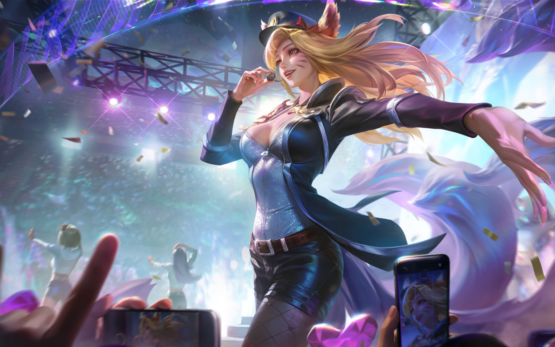 Download wallpaper Art, League of Legends, Skin, LoL, Ahri, Pop Star