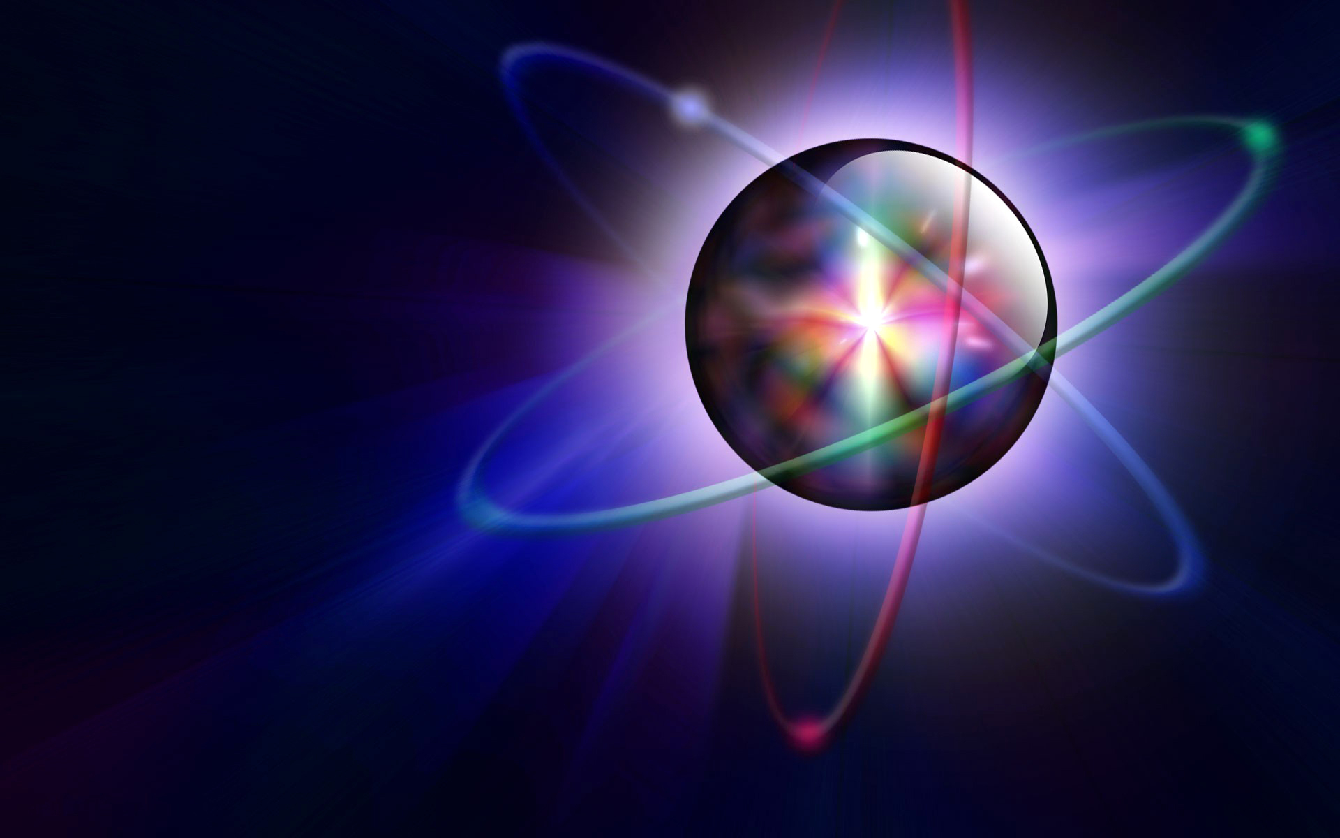 Wallpaper color, orbit, light, ball, atom, electron for mobile and desktop, section абстракции, resolution 1920x1200 - download