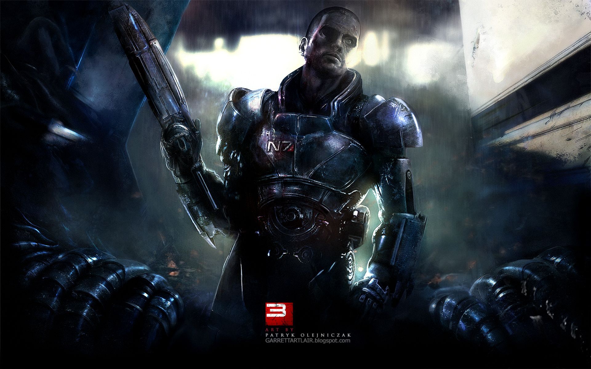 Wallpaper war, fallen, mass effect 3, Shepard for mobile and desktop,  section игры, resolution 1920x1200 - download