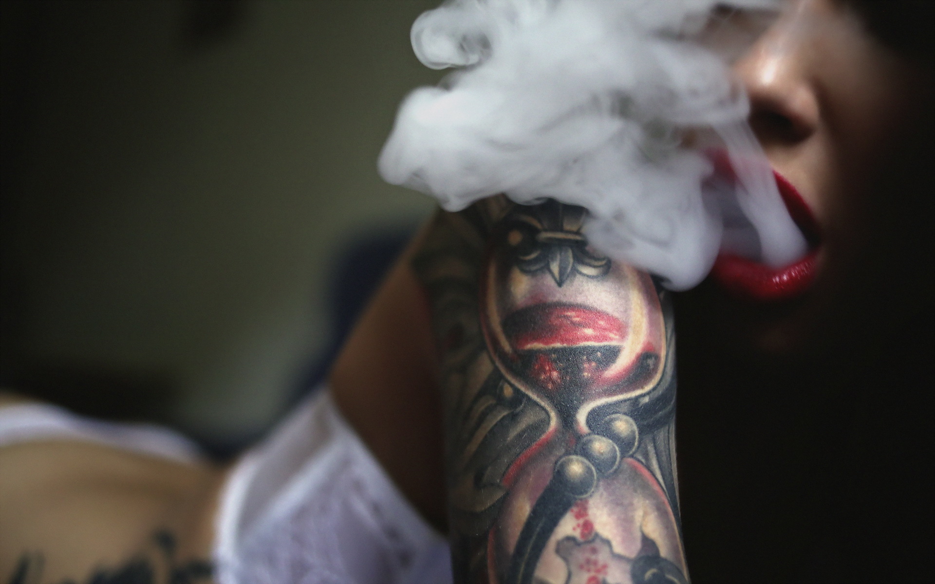 Skulls and Smoke Tattoo | Group of black and grey skulls wit… | Flickr