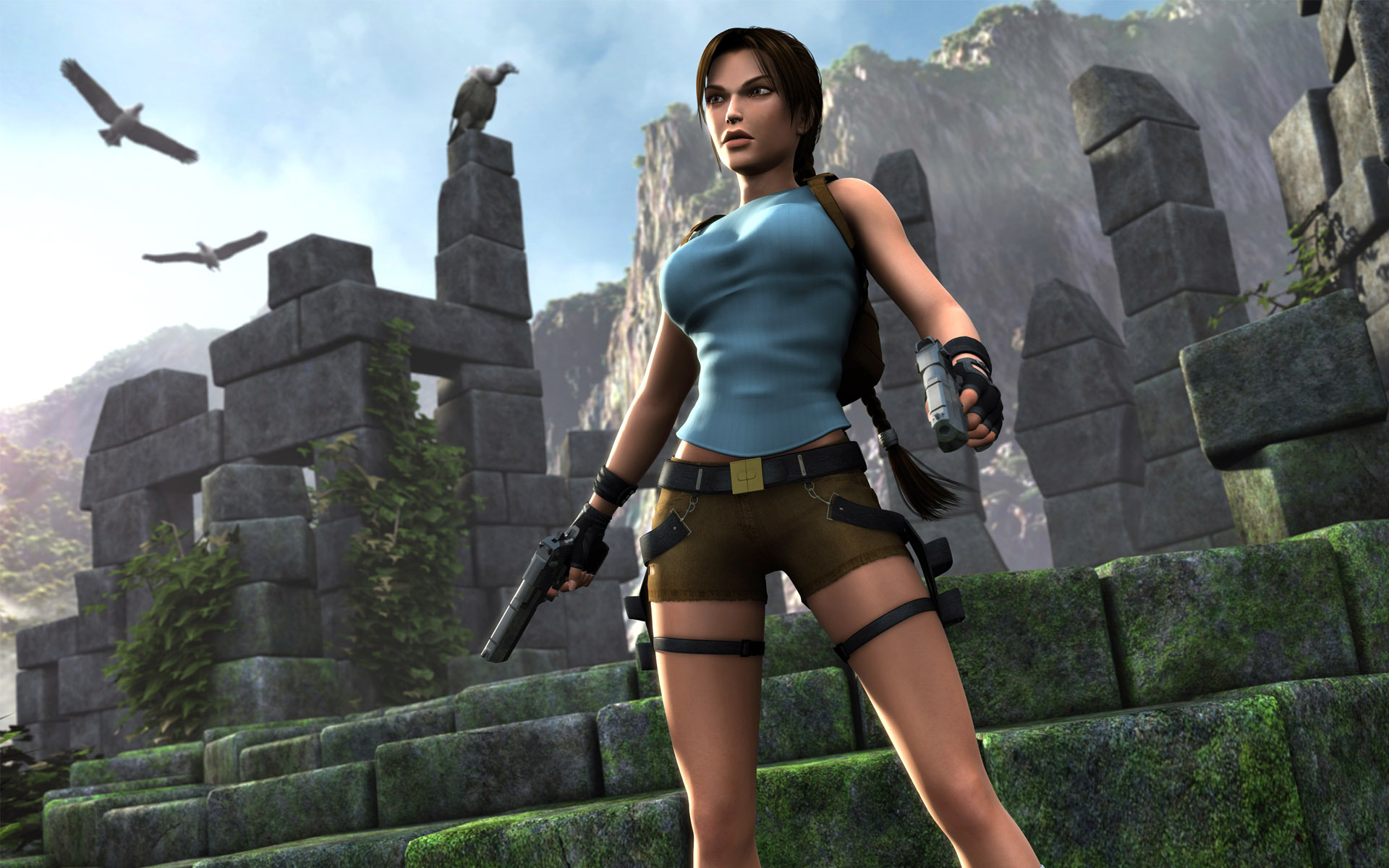 Wallpaper sexy, lara croft, tomb raider, shorts for mobile and desktop,  section игры, resolution 1920x1200 - download