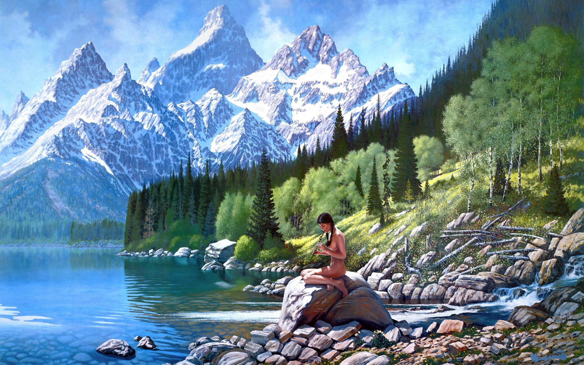 Message in the mountains. Roy Kerswill. Зафидин Ахмедбеков. Художник Марк Китли (Mark Keathley). Художник пейзажист Боб Росс.