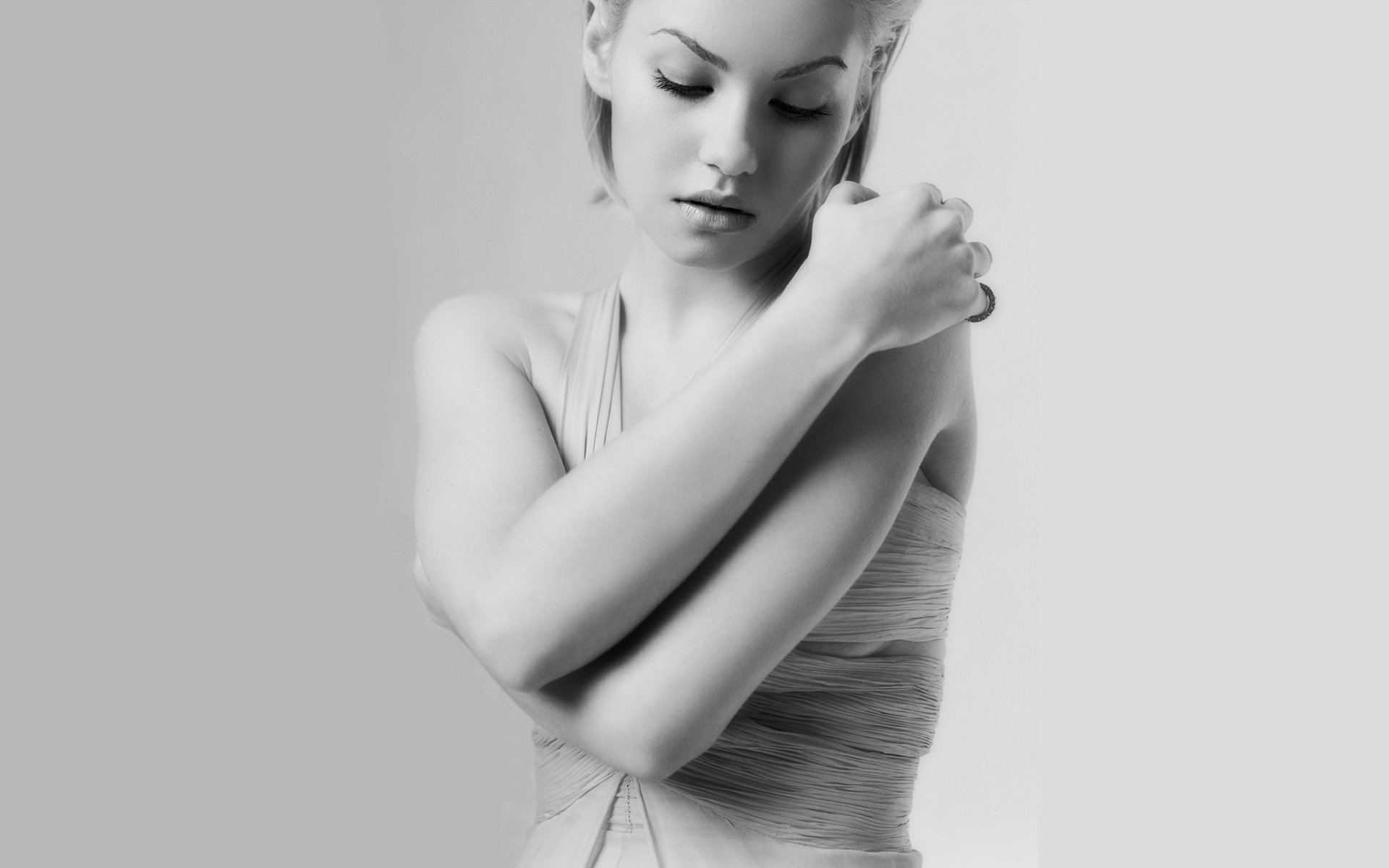 Wallpaper Black and white, Elisha Ann Cuthbert, Elisha Ann Cuthbert for  mobile and desktop, section девушки, resolution 1920x1200 - download