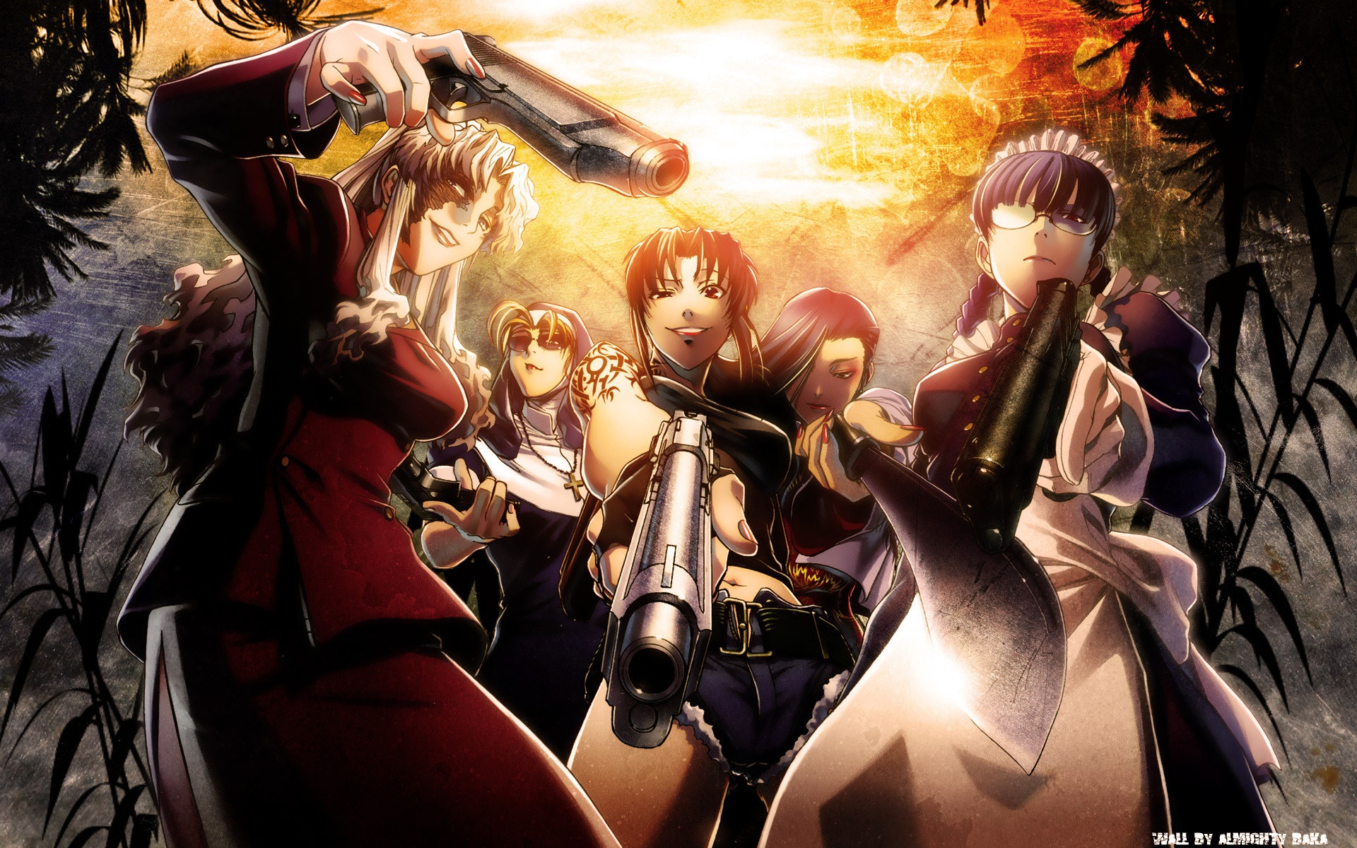 Wallpaper Black Lagoon, weapons, Revie, campaign for mobile and desktop,  section аниме, resolution 1920x1200 - download