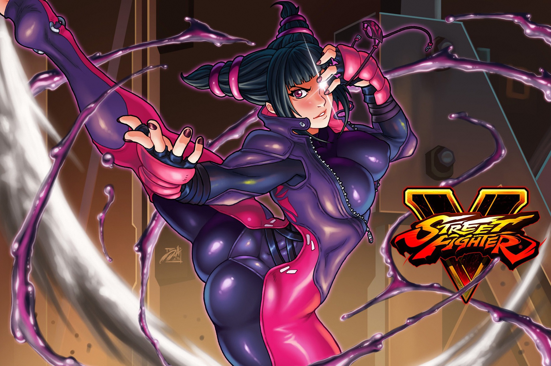 Download wallpaper ass, chest, girl, fighter, Street Fighter, sf5, Juri Han,  juri, section games in resolution 1920x1275