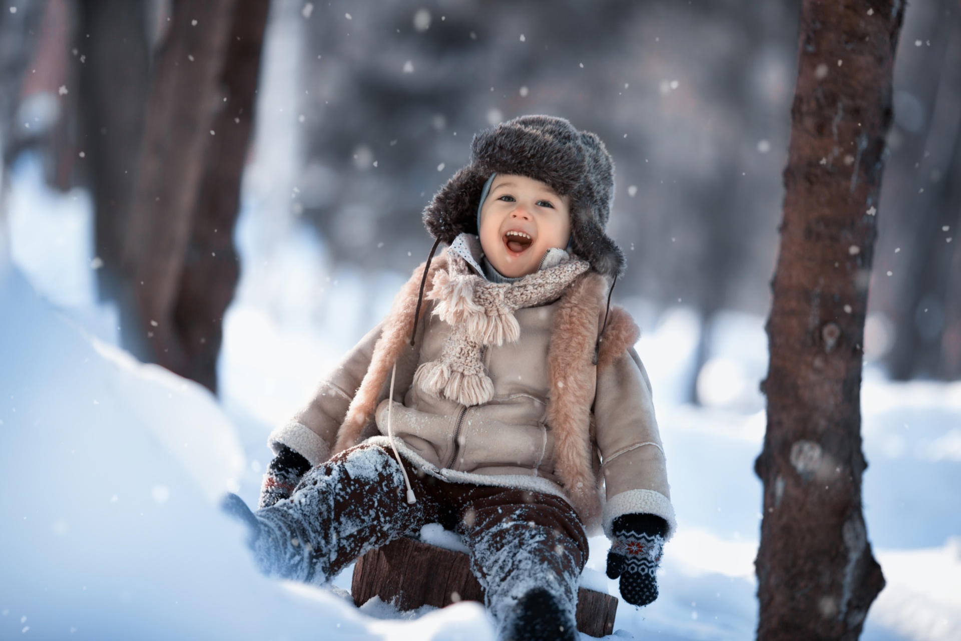 Зимние фото ребенка