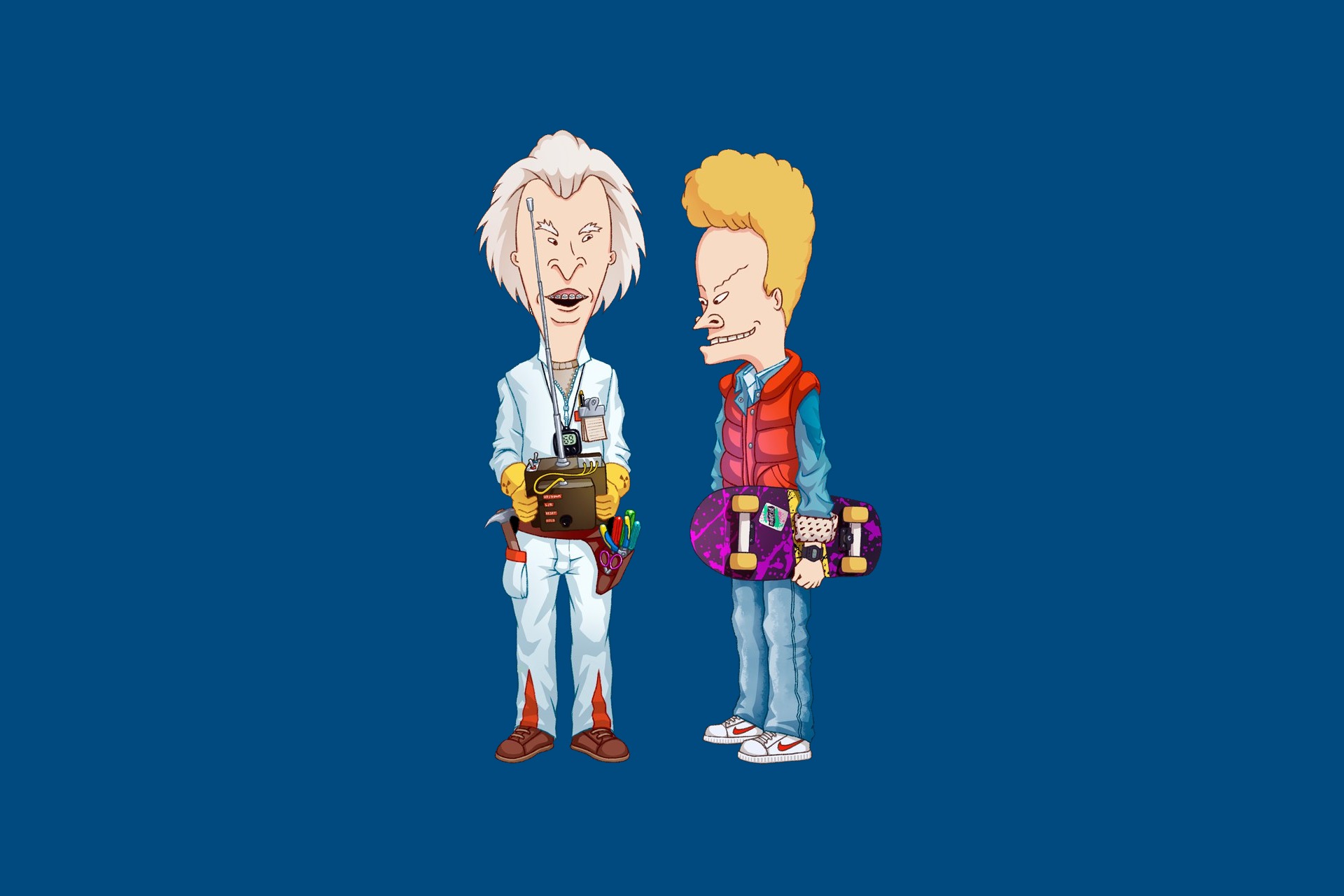 Wallpaper the trick, metallica, exclusive, back to the future, Beavis and  Butthead, Butt-head, Back To The Future, Beavis for mobile and desktop,  section минимализм, resolution 1920x1280 - download