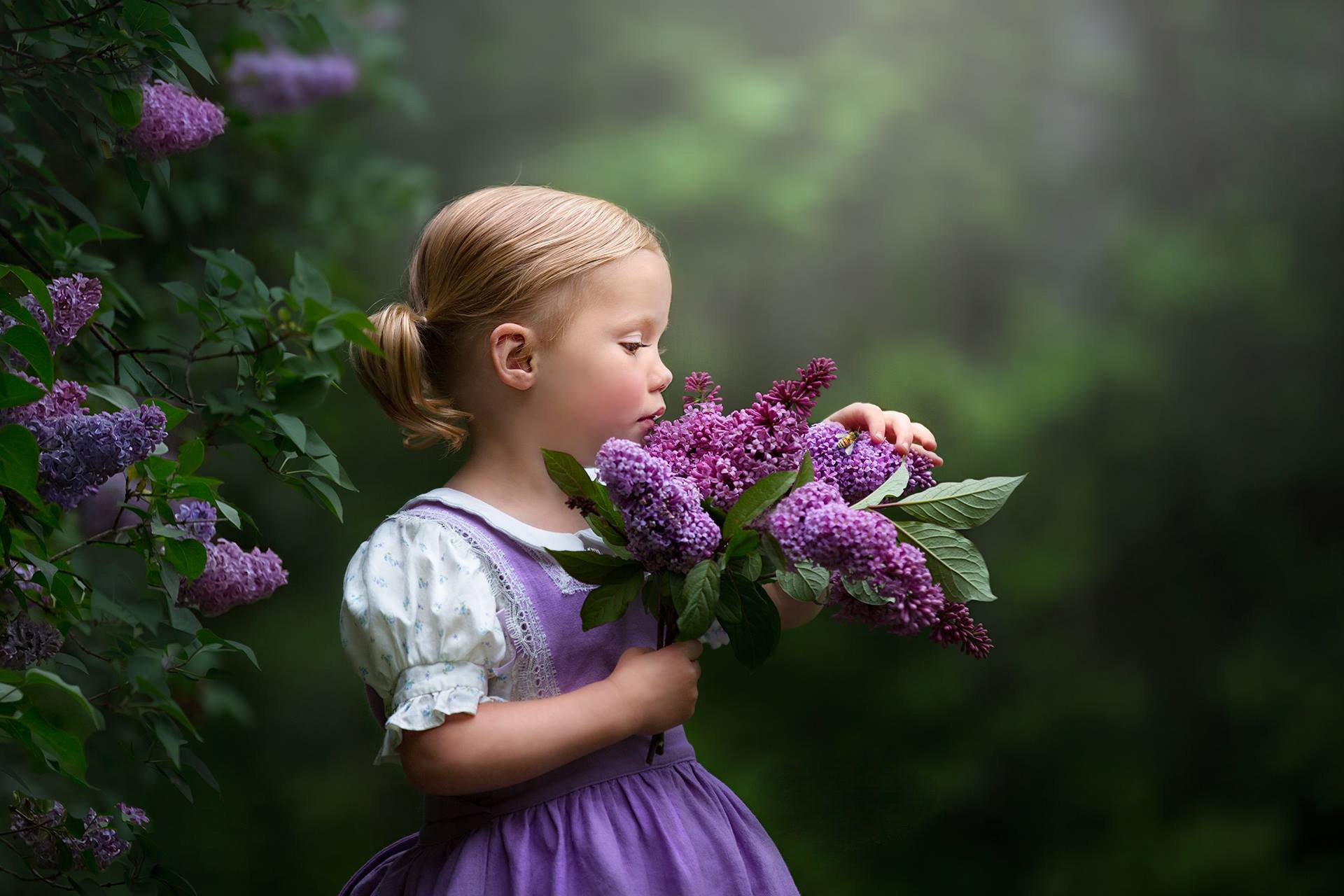 Девочка и цветок рассказ. Девочка с цветами. Девочка с сиренью. Маленькая девочка с цветами. Цветы для детей.