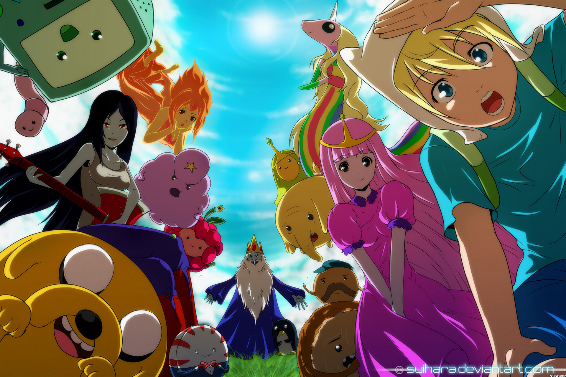 Download wallpaper Jake, Adventure Time, Fin, Adventure Time, Marceline,  section other in resolution 1920x1280