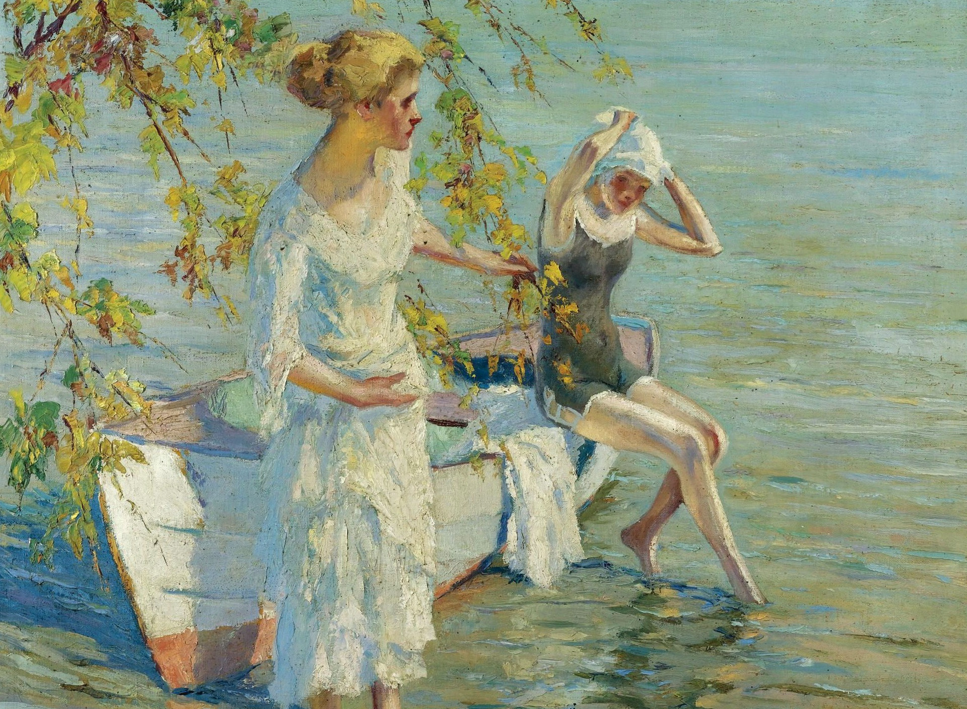 Купальщицы фото. Ренуар купальщицы. Художник Edward Alfred Cucuel.