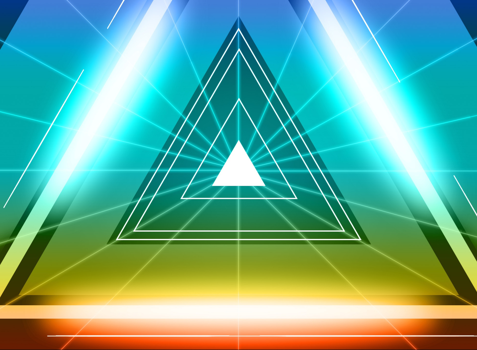 Download wallpaper rays, abstraction, photoshop, gradient, triangle