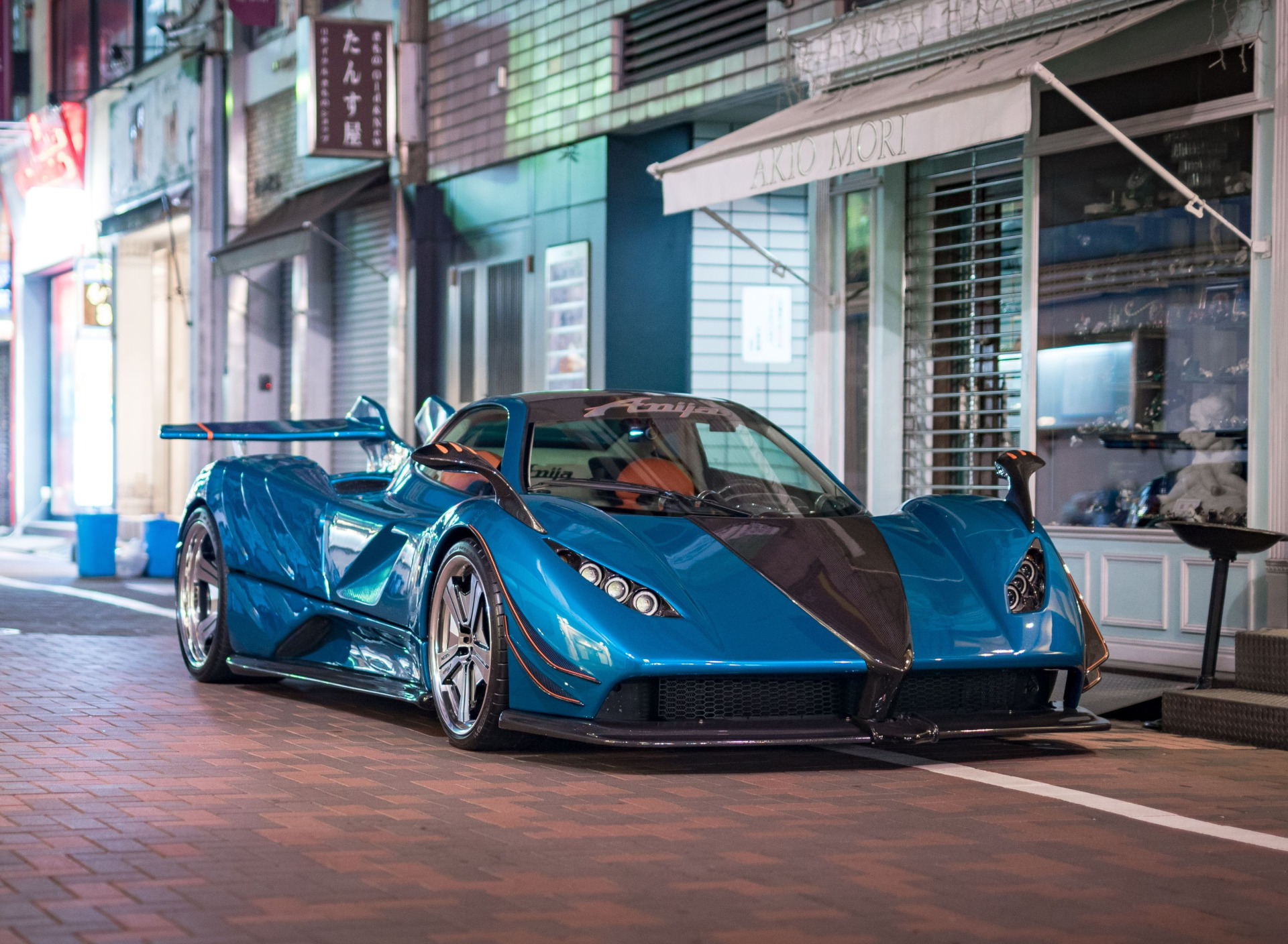 Download wallpaper Pagani, Blue, Zonda, Tuning, Anija, section supercar ...