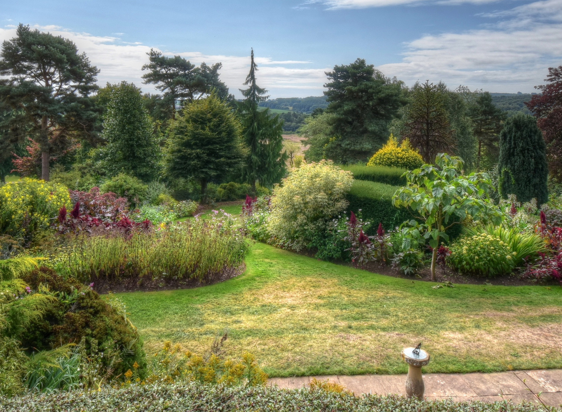 Download Wallpaper Trees England Garden Dorothy Clive Gardens Section Nature In Resolution