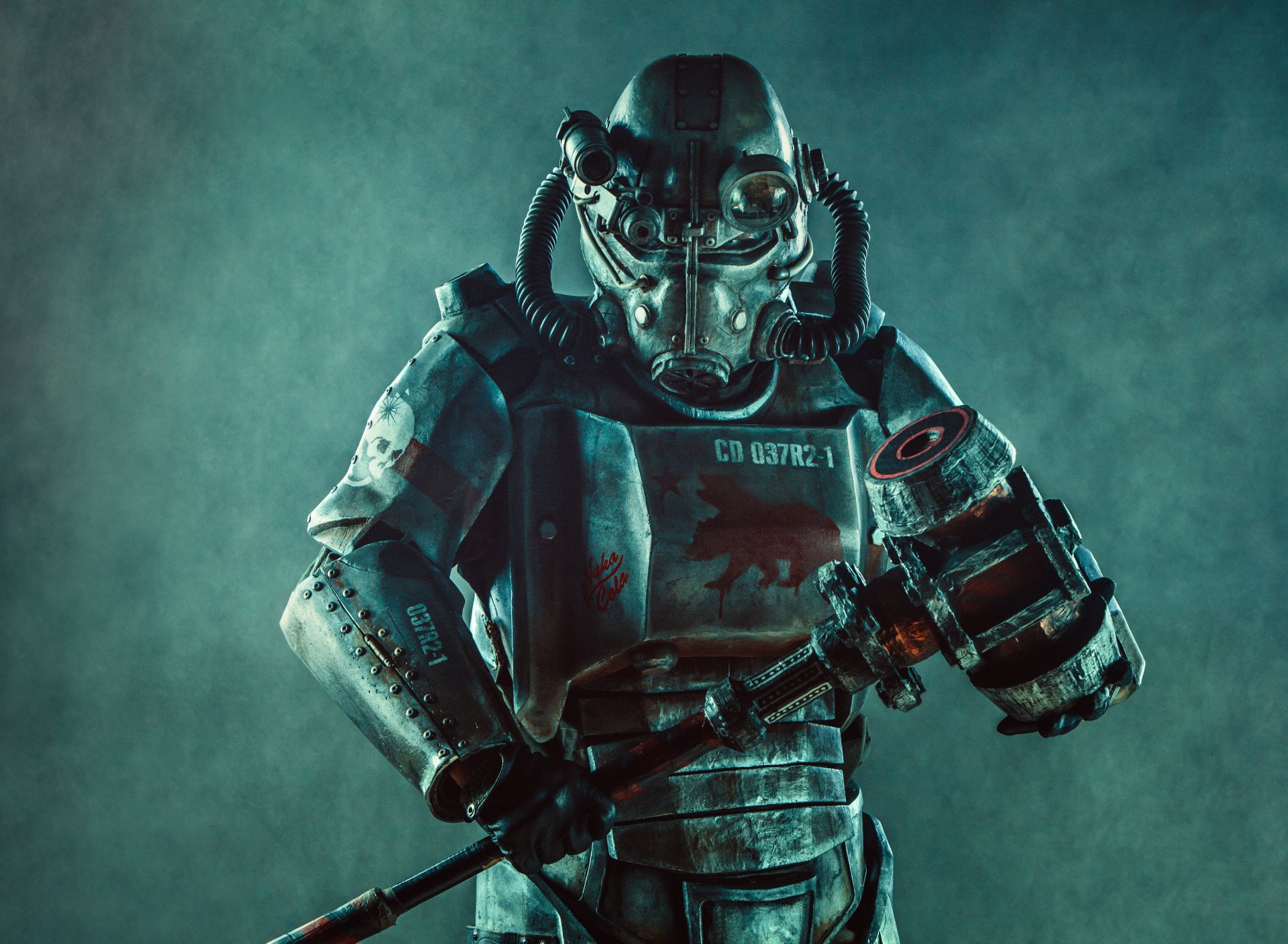 Download wallpaper armor, pearls, Hammer, warriror, Fallout 76, section ...