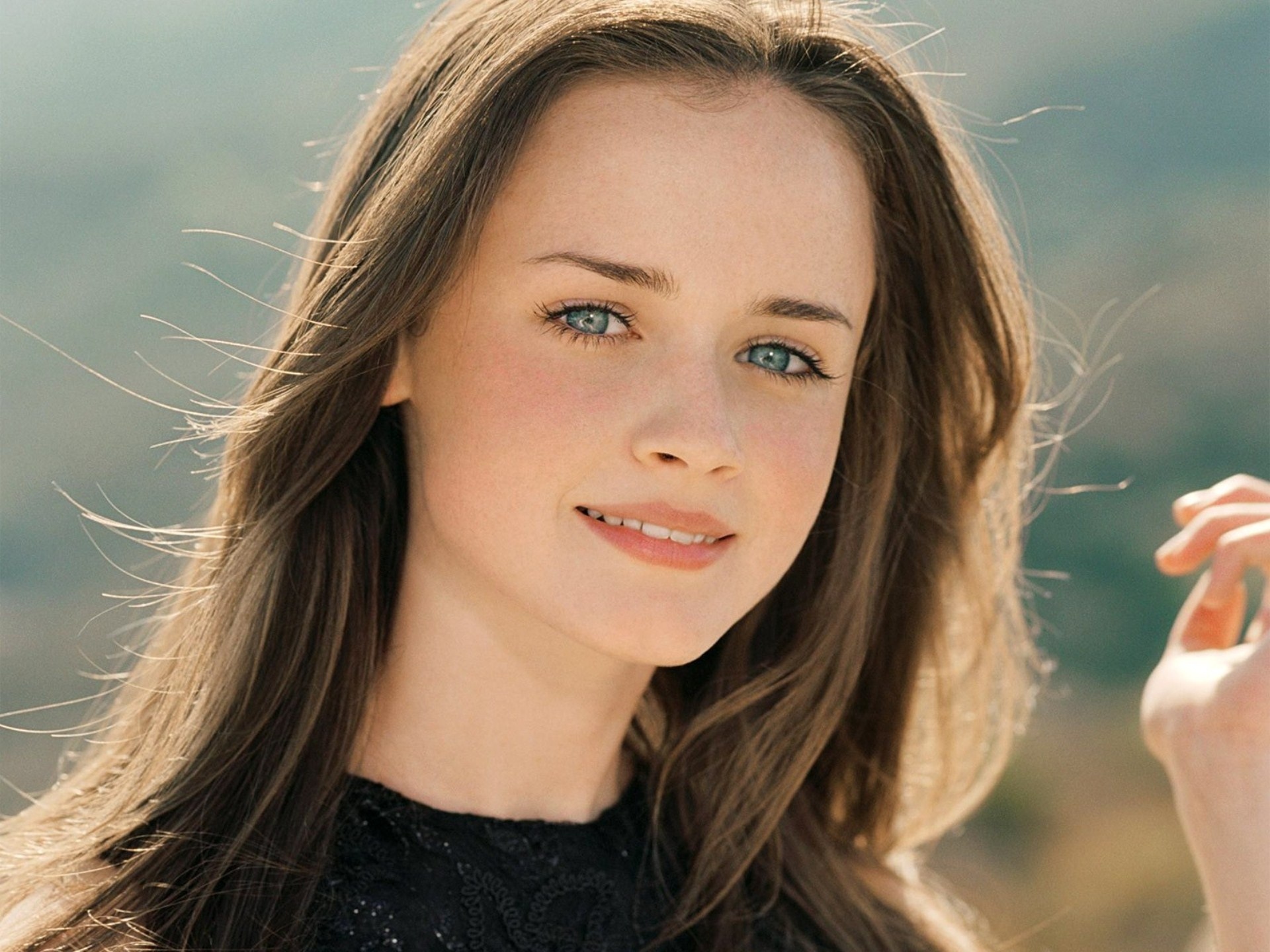 Download wallpaper look, girl, Actress, celebrity, Alexis Bledel, Alexis Bl...