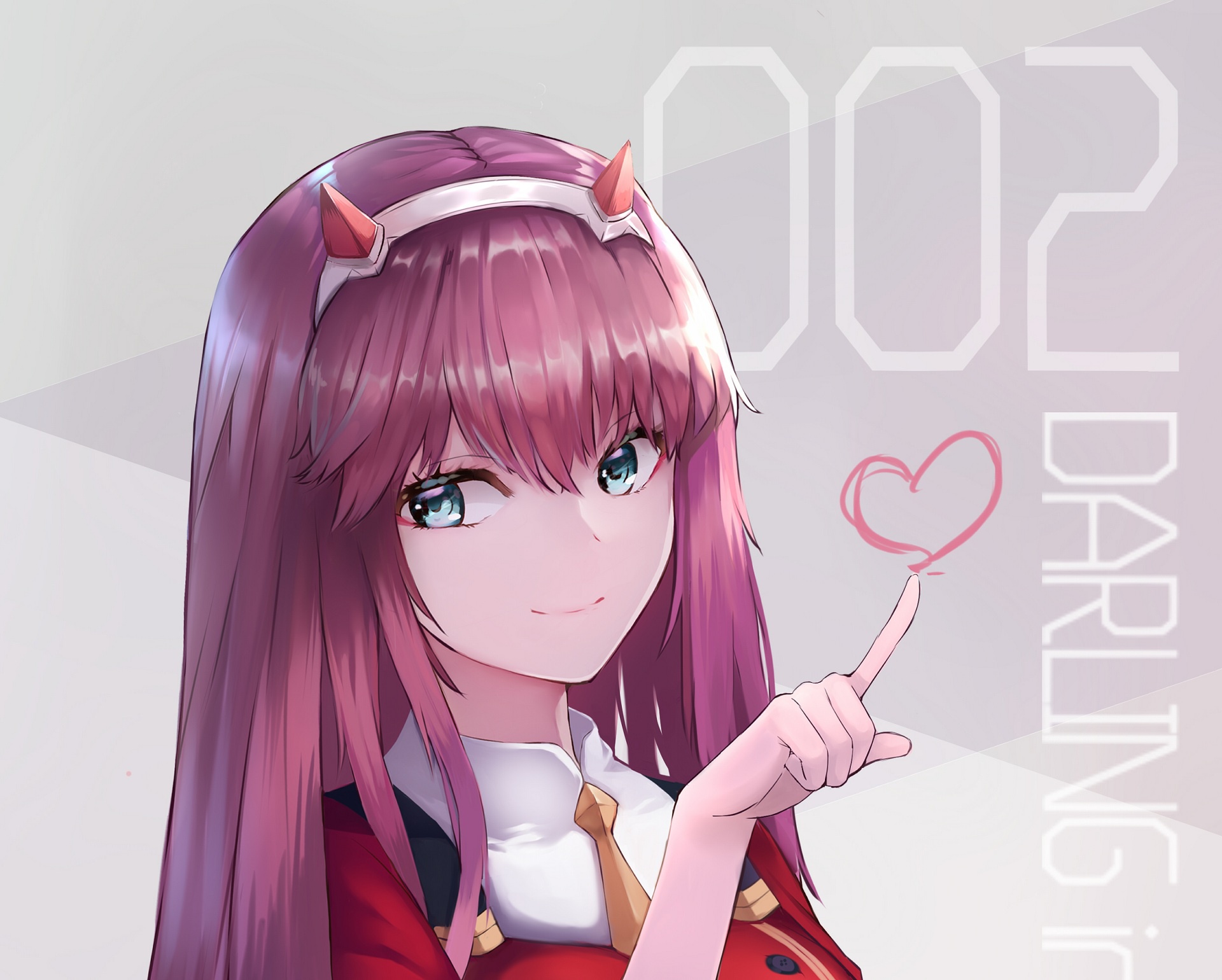 Wallpaper girl, cutie, 002, Darling In The Frankxx, Cute in France, Zero  Two for mobile and desktop, section сёнэн, resolution 1920x1540 - download