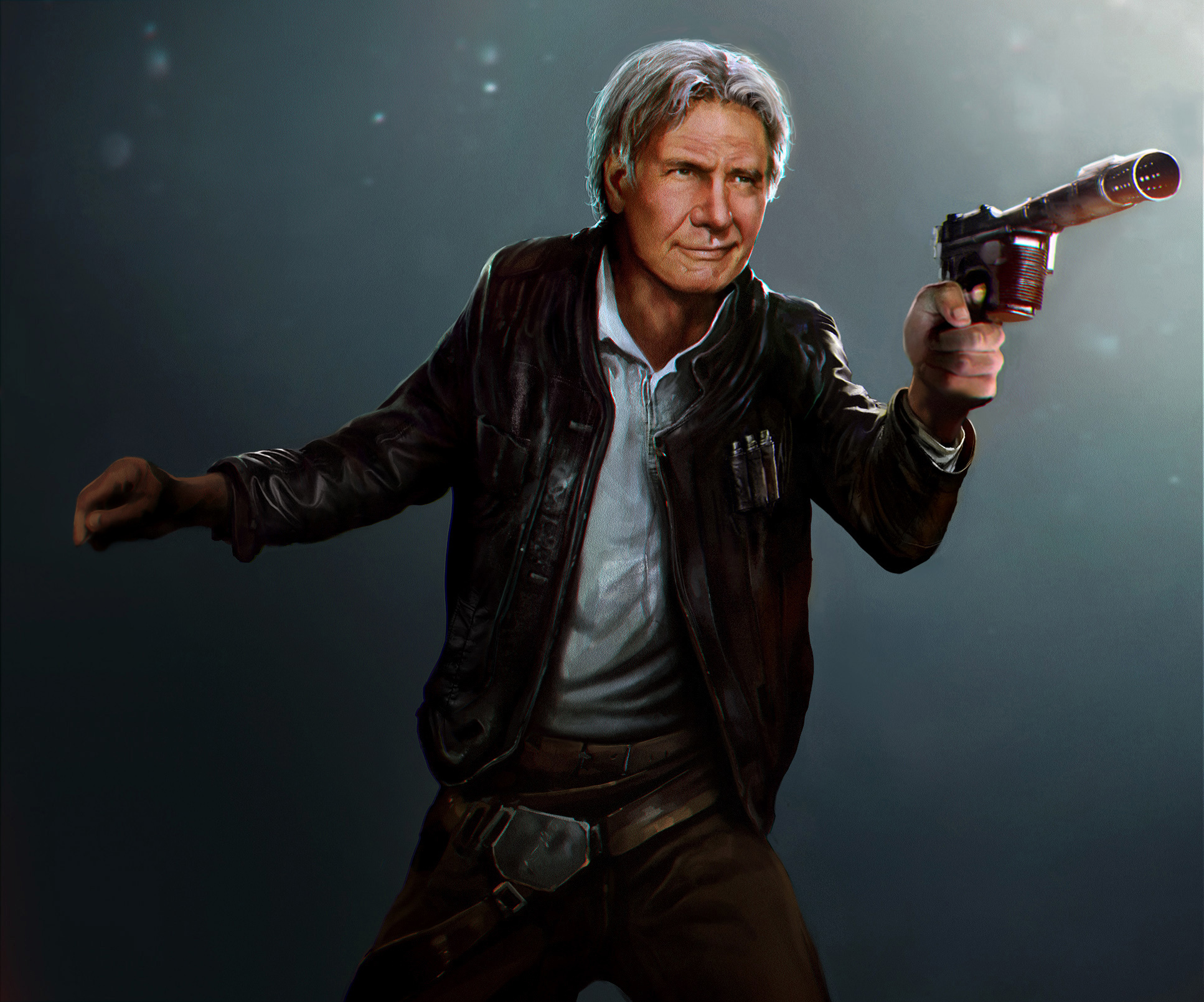 Download wallpaper the old man, star wars, art, Harrison Ford, han solo,  section fantasy in resolution 1934x1610