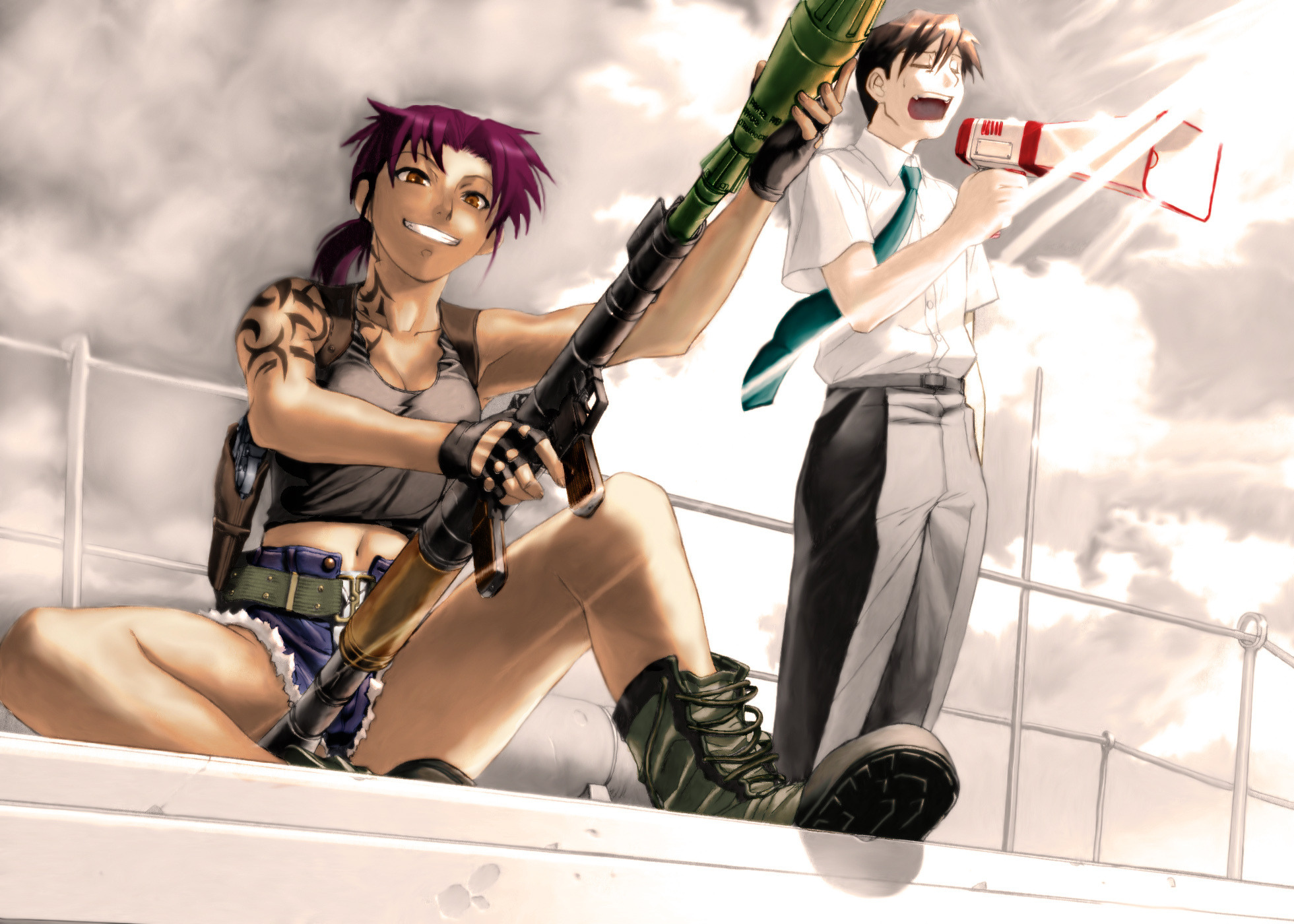 Wallpaper rock, black lagoon, revy, pirates of the black lagoon for mobile  and desktop, section сэйнэн, resolution 1961x1400 - download