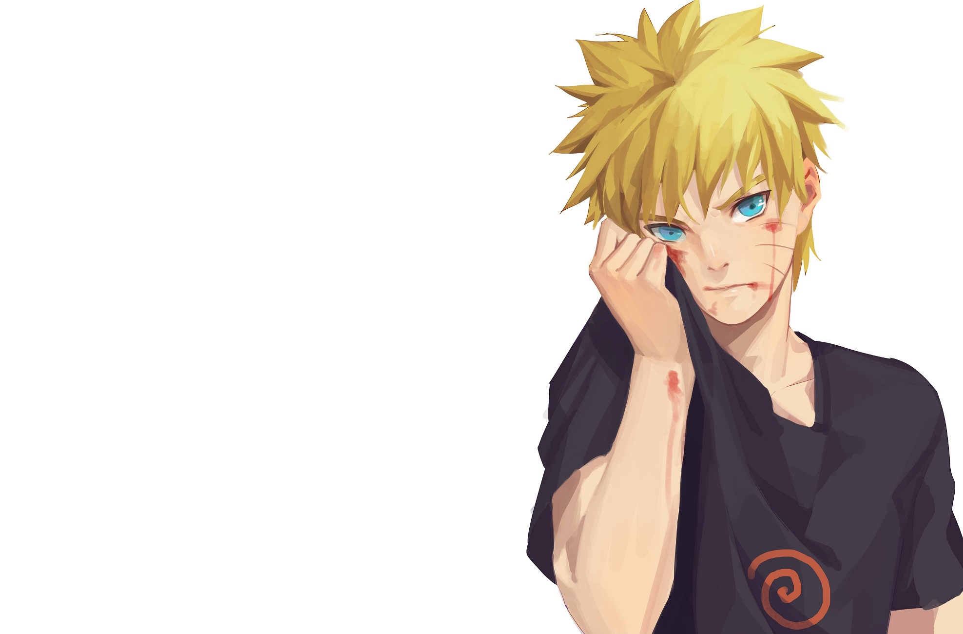 Download wallpaper blood, Naruto, Uzumaki Naruto, section shonen in ...