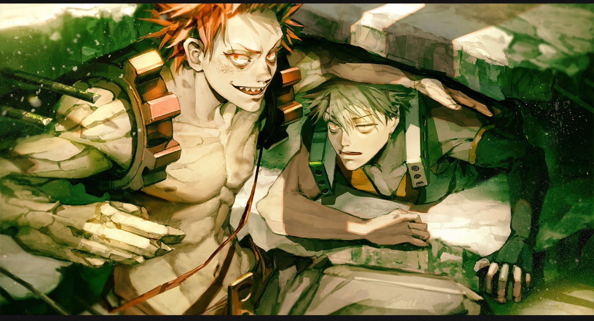 Wallpaper Fanart, Twitter, Boku no Hero Academy, My Hero Academia, Bakugou  Katsuki, Kirishima Eijirou, Didbub1, KiriBaku for mobile and desktop,  section сёнэн, resolution 2000x1080 - download