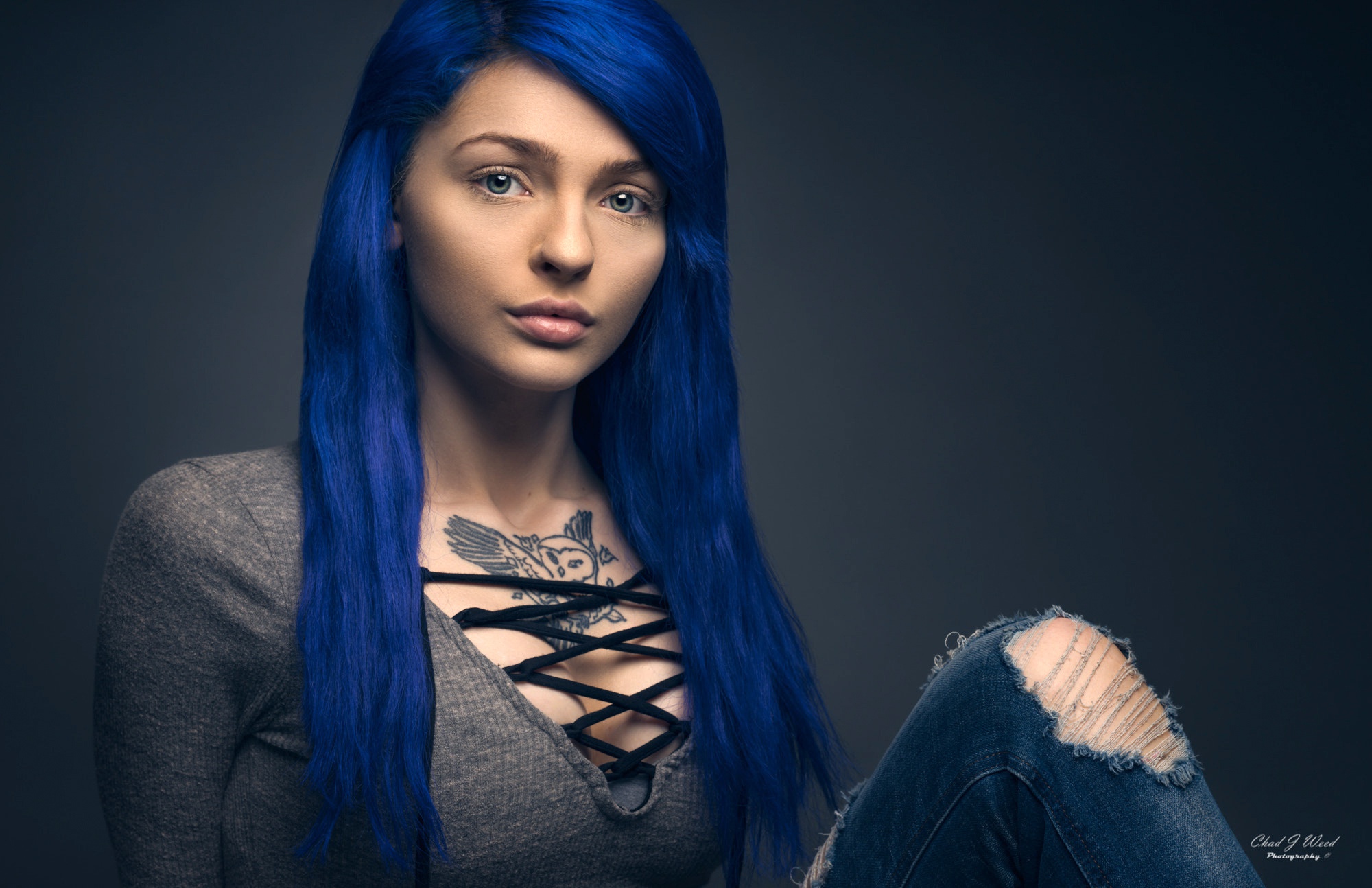 Blue hair tv. Эвелон синие волосы. Ксения Реин голубые волосы. Линда Халберг синие волосы. Девушка с синими волосами.