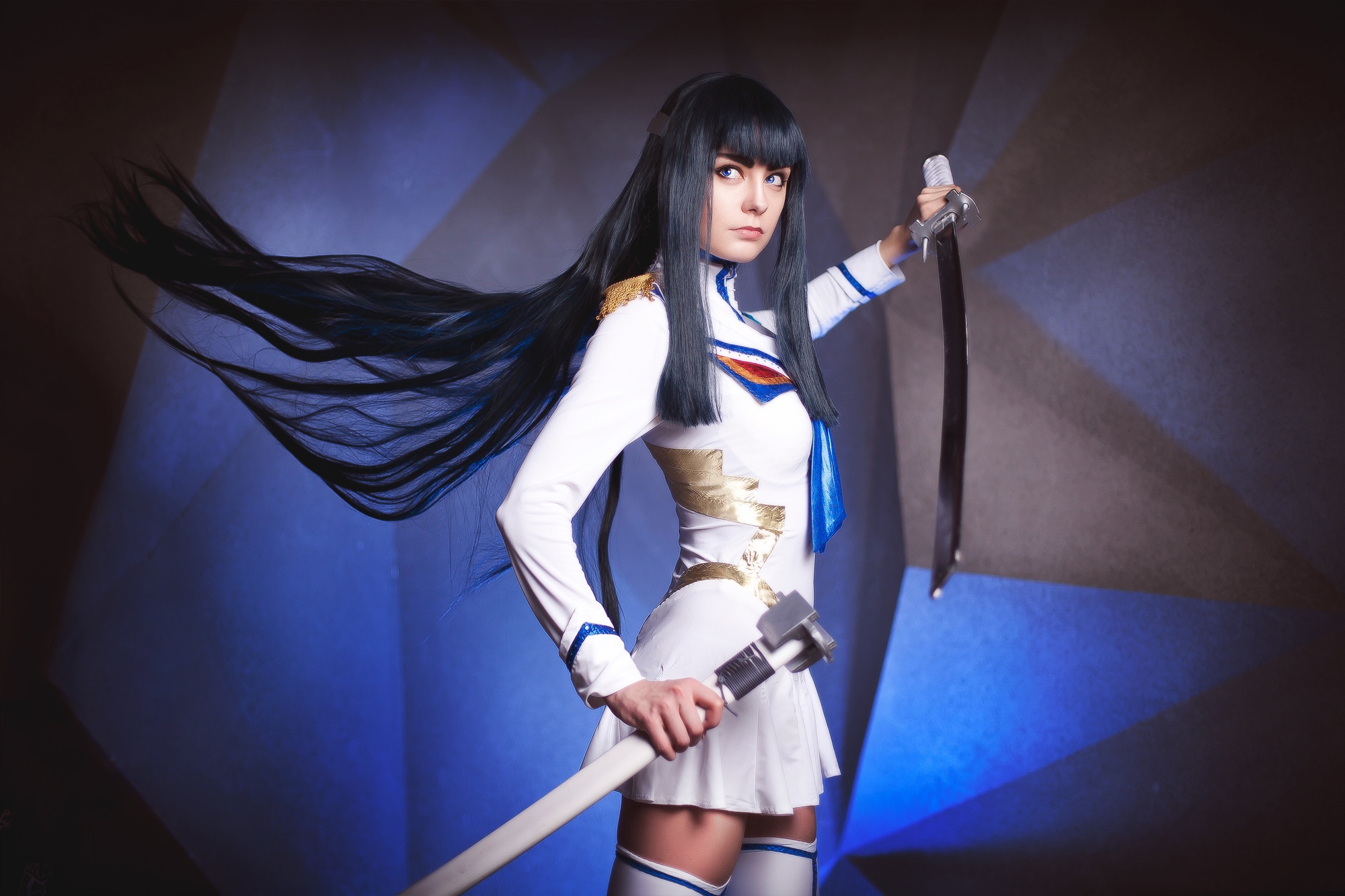 Wallpaper girl, sword, katana, anime, cosplay, Kill La Kill, Smash slash  for mobile and desktop, section девушки, resolution 2000x1333 - download