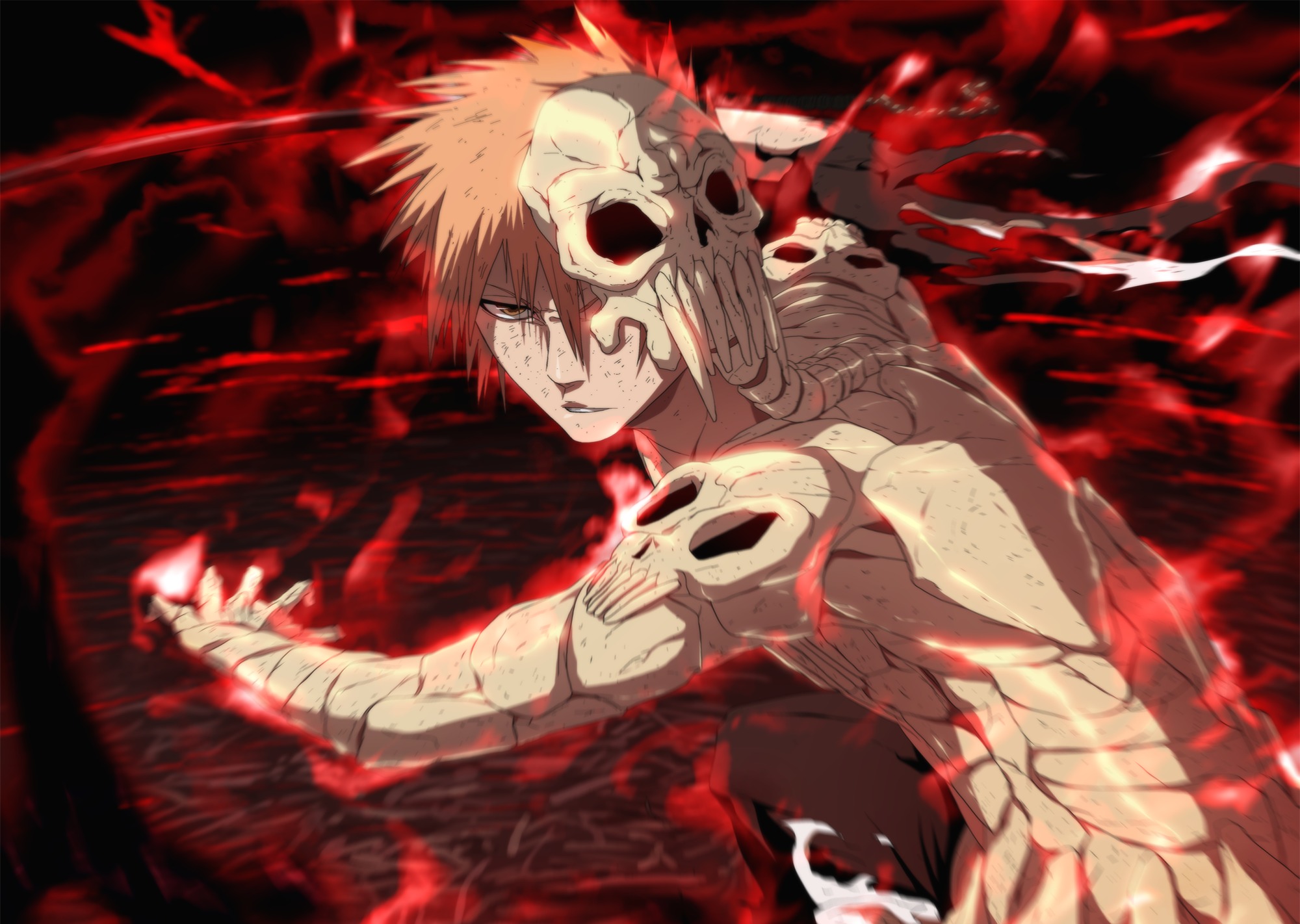 Wallpaper anime, mask, Bleach, bleach, Hollow Ichigo, film 4 for mobile and  desktop, section сэйнэн, resolution 2000x1422 - download