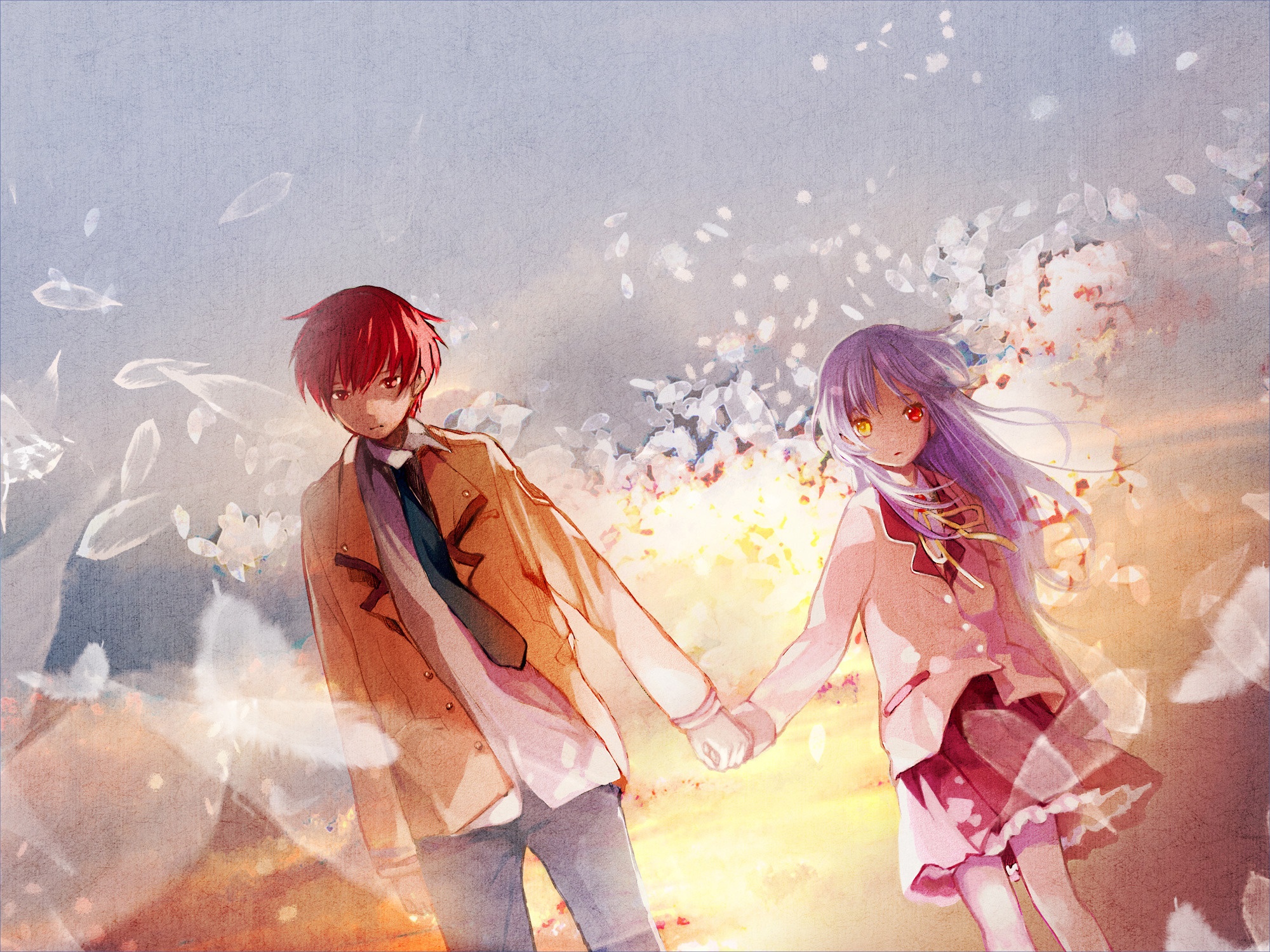 Wallpaper girl, boy, angel, Angel Beats for mobile and desktop, section  аниме, resolution 2000x1500 - download