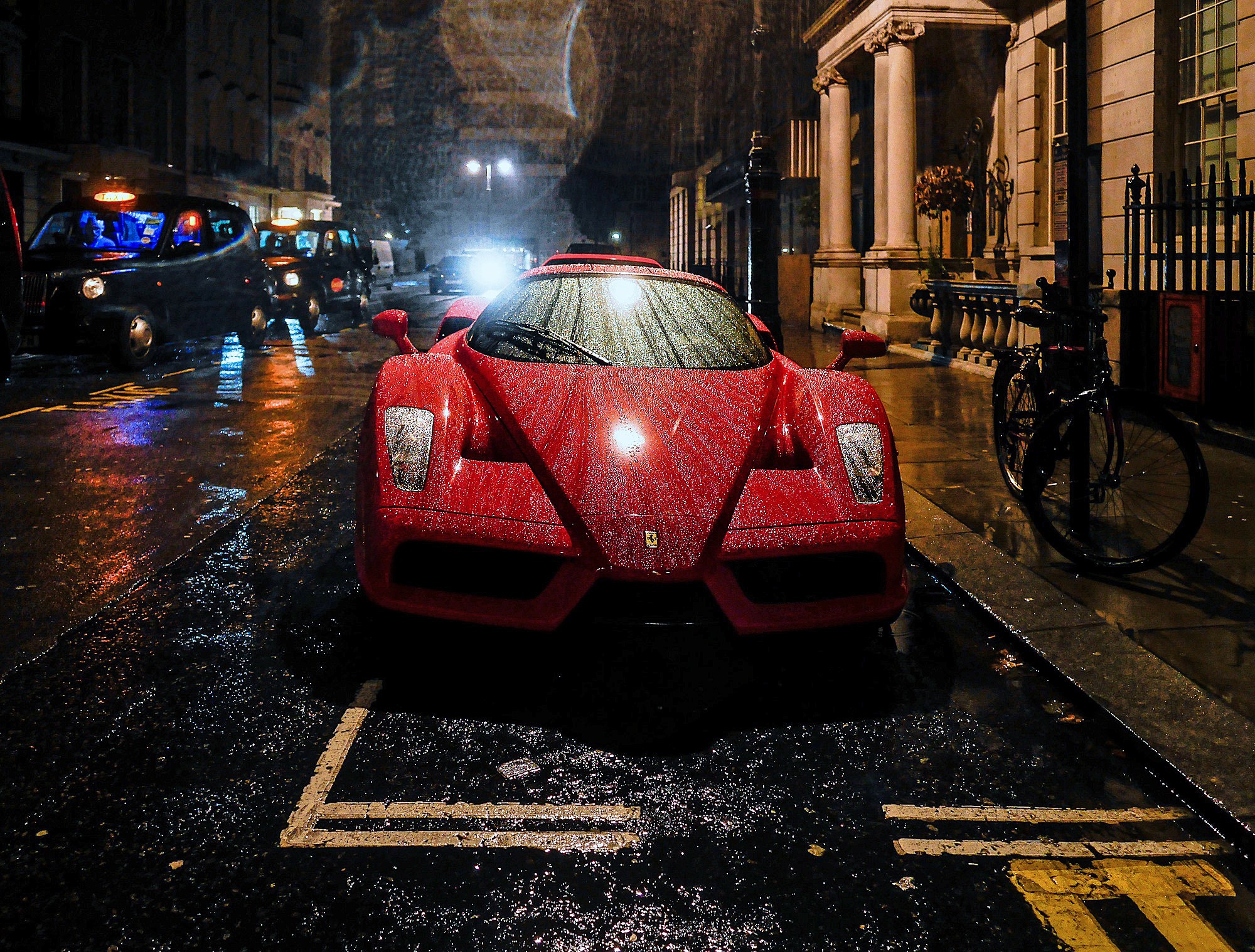 Wallpaper Red Enzo Night Street for mobile and desktop section ferrari resolution 2000x1518 download