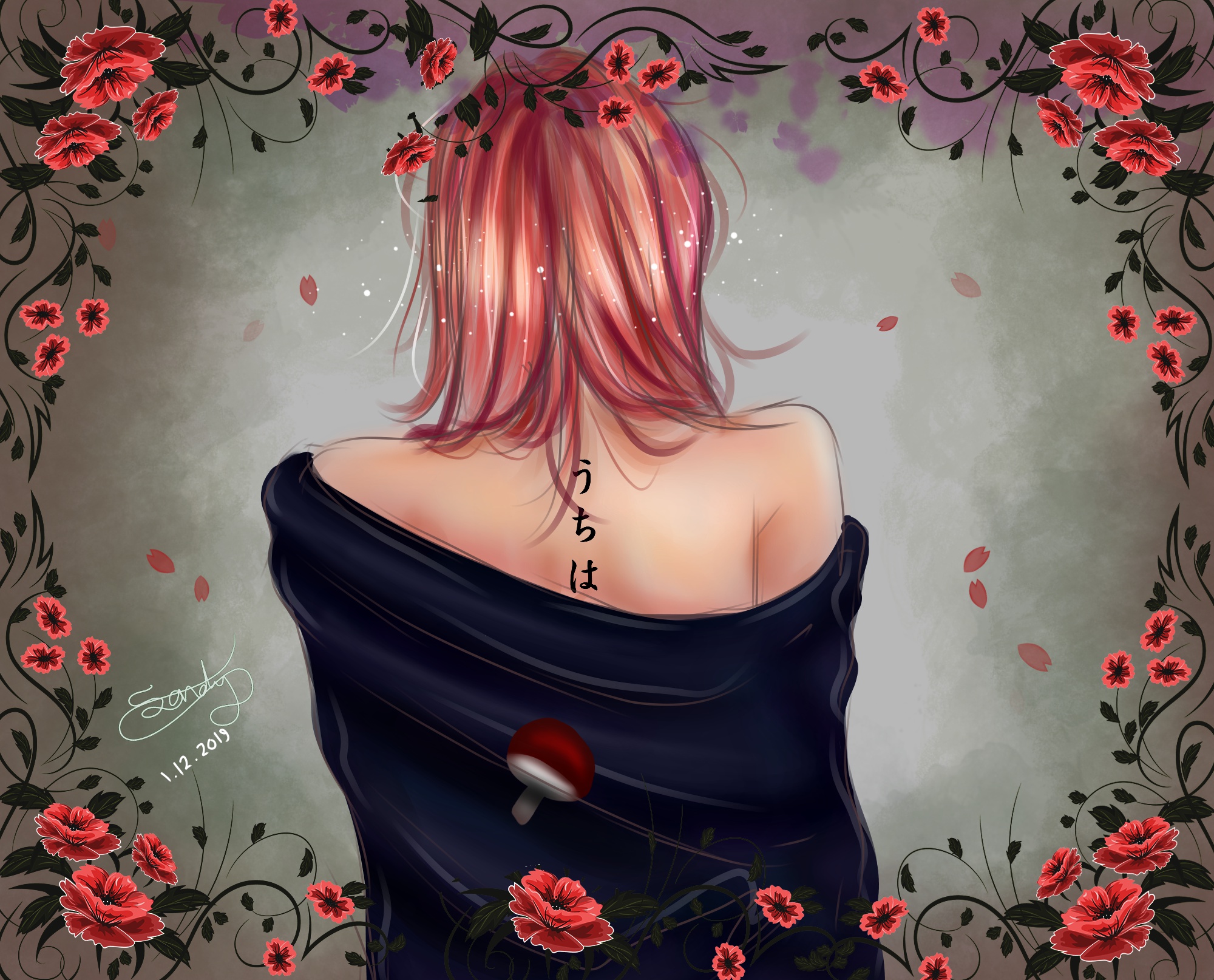 Wallpaper flowers, Naruto, Naruto, Sakura Haruno for mobile and desktop,  section сёнэн, resolution 2000x1614 - download