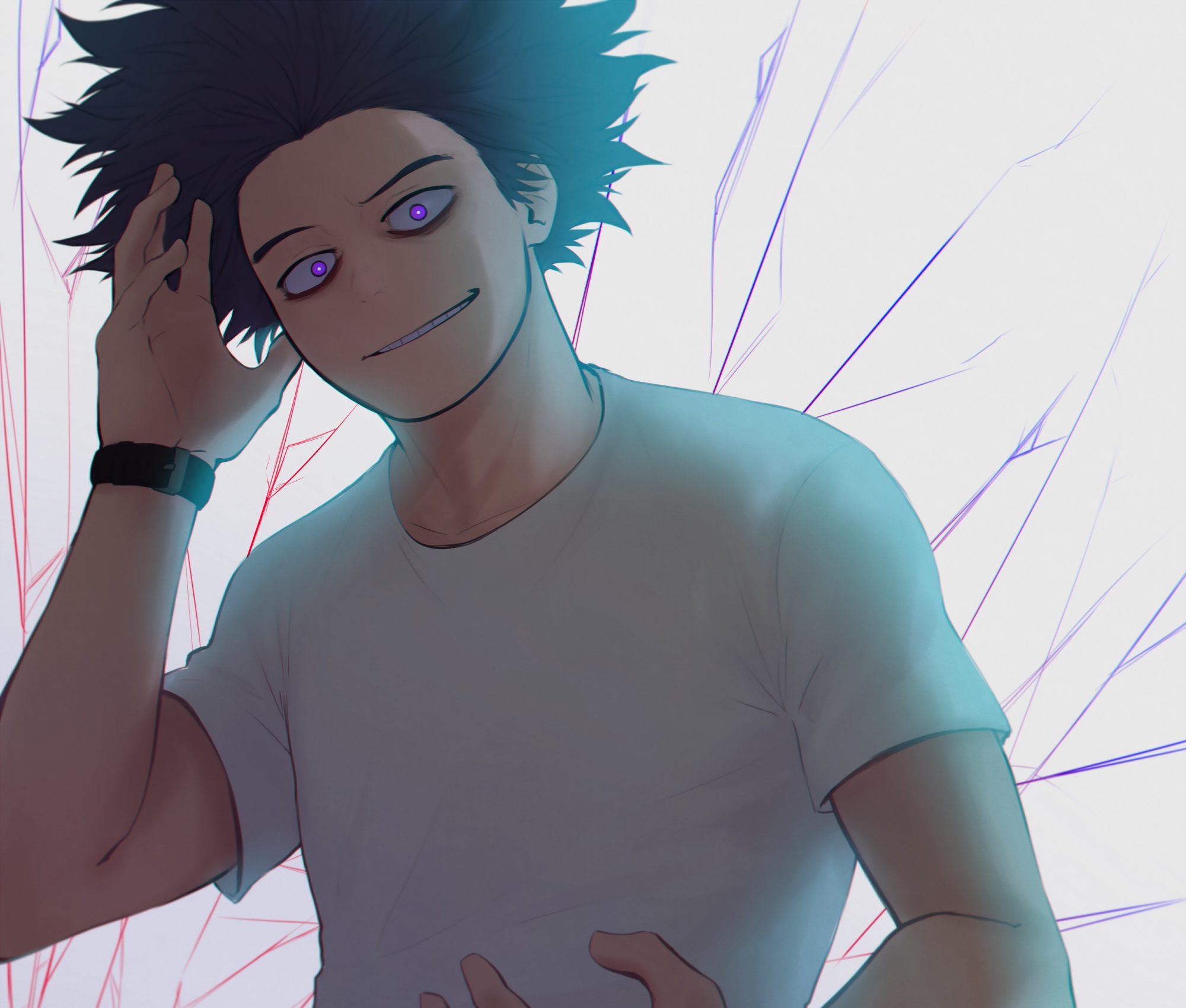 Wallpaper look, guy, Boku no Hero Academy, My heroic academia, Shinsou  Hitoshi for mobile and desktop, section сёнэн, resolution 2000x1700 -  download