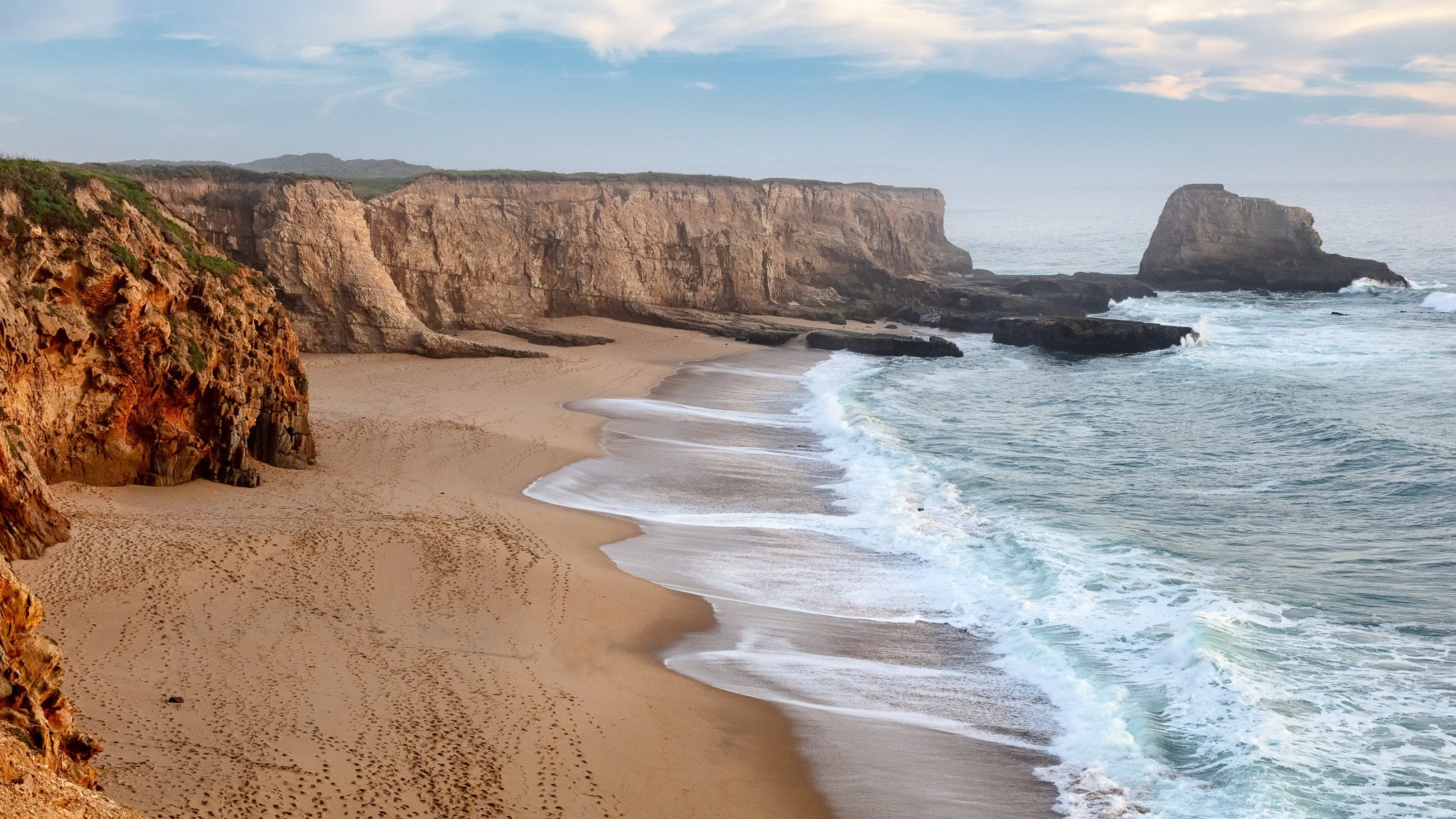 Wallpaper California Santa Cruz County Panther Beach for mobile