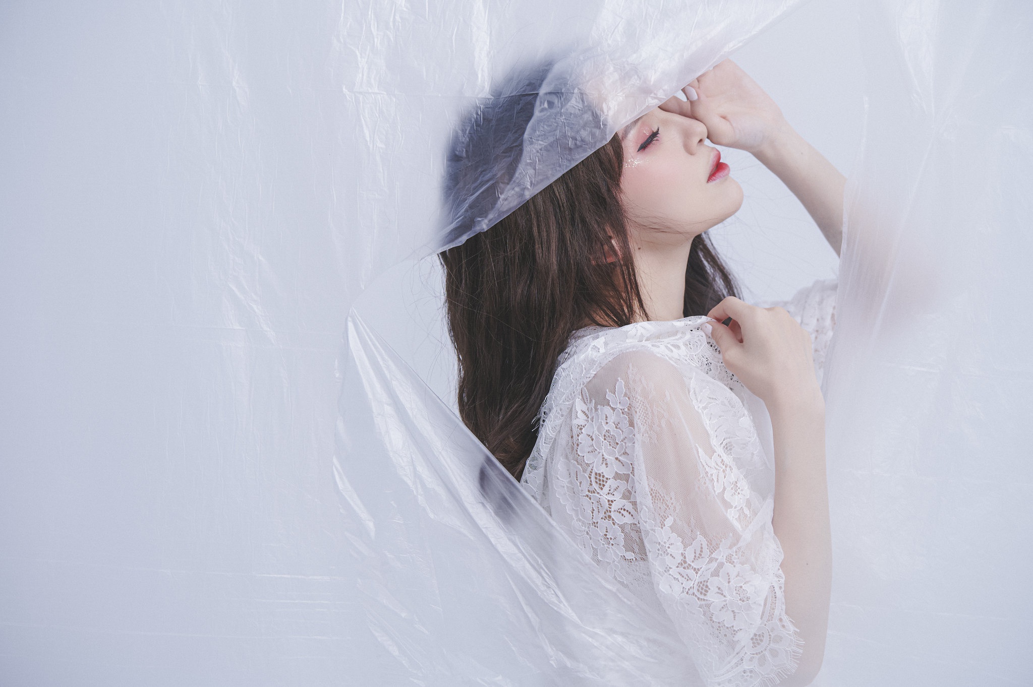 Download wallpaper girl, face, background, model, profile, section ...