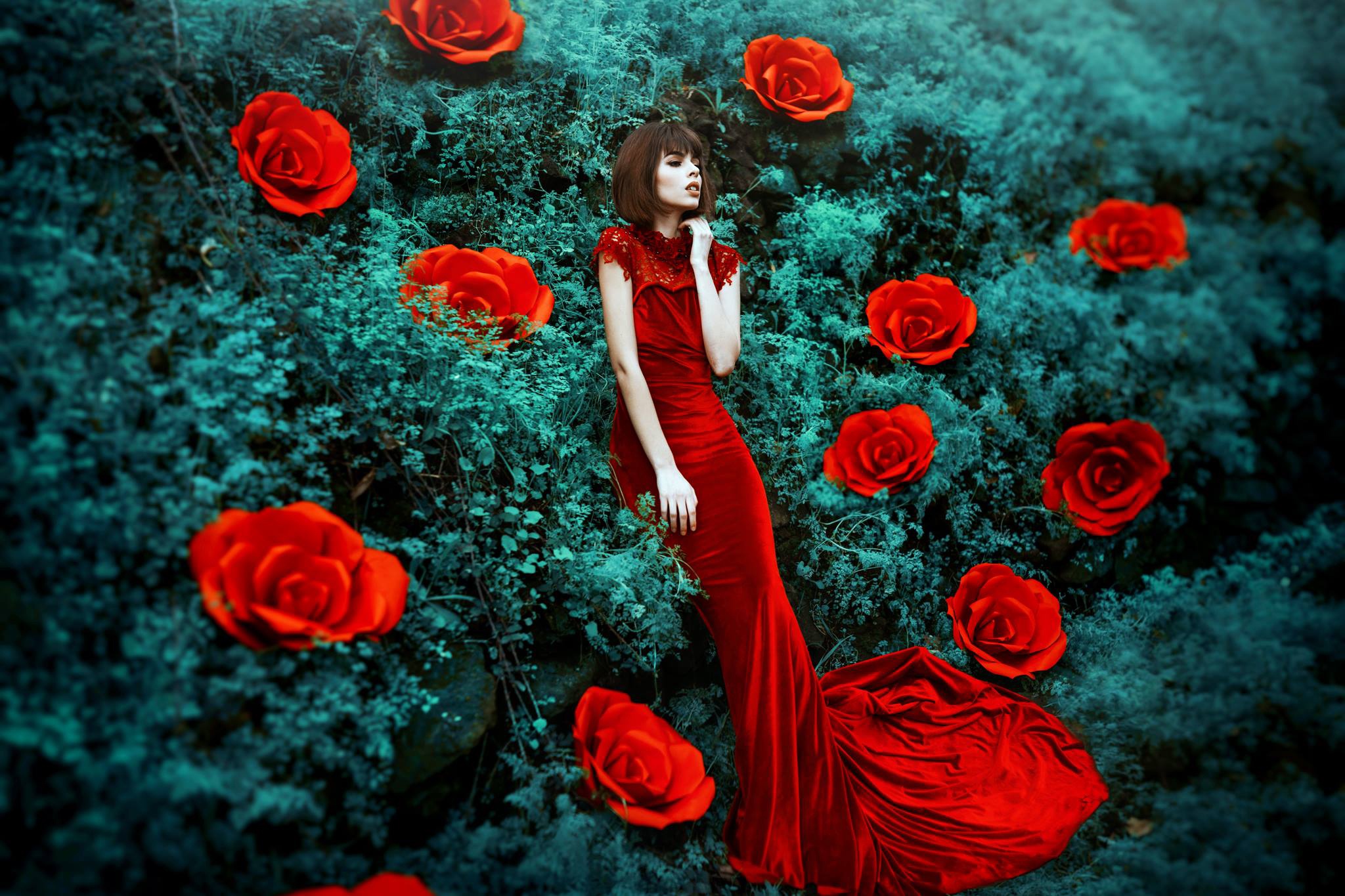 Жизнь в красном цвете. Фотосессия в Красном цвете. Фотосессия с розами. Девушка с красными розами. Красное платье.