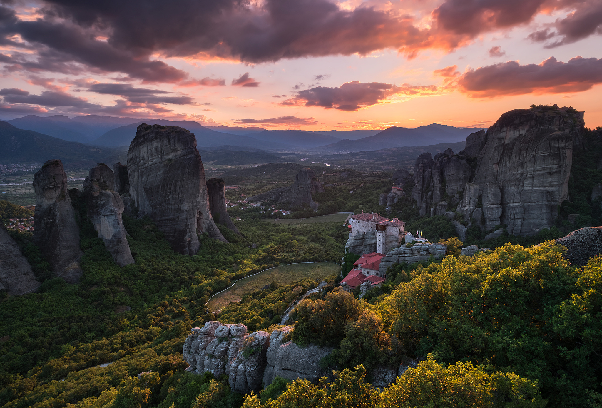平山郁夫、THe Nunnery at Meteora、超希少画集より Hatfield Fun - Meteora, Greece Monastery of the Holy Trinity